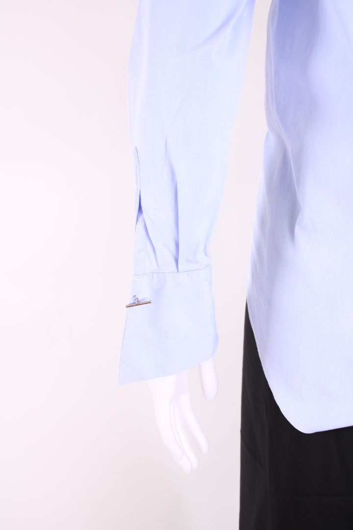 Brunello Cucinelli L/S Tie Front Shirt Light Blue S