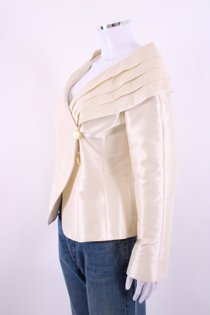 Armani Collezioni Off Shoulder Blazer Cream 44