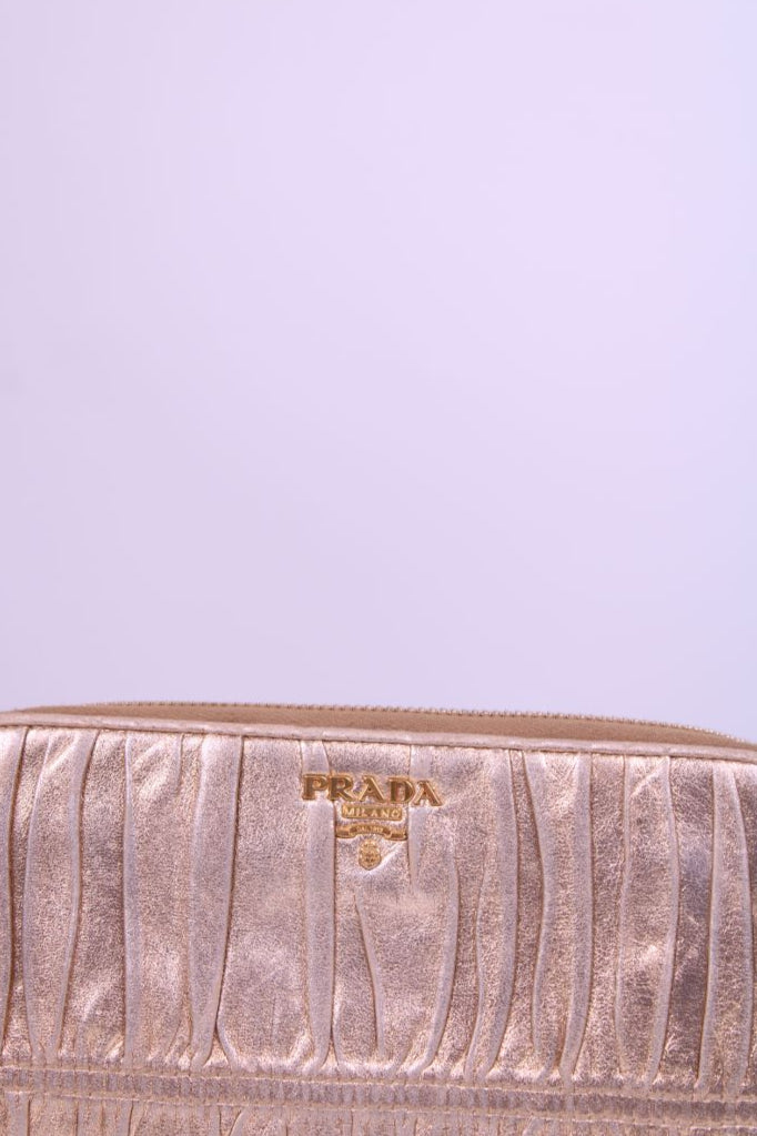 Prada Long Wallet Gold
