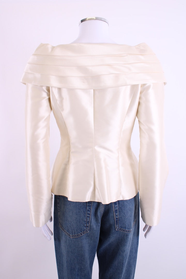 Armani Collezioni Off Shoulder Blazer Cream 44