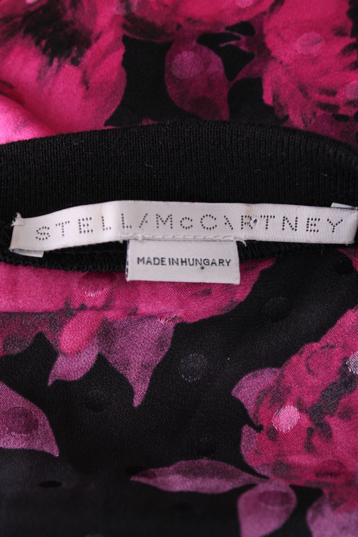 Stella McCartney L/S Floral Top Black/ Plum M