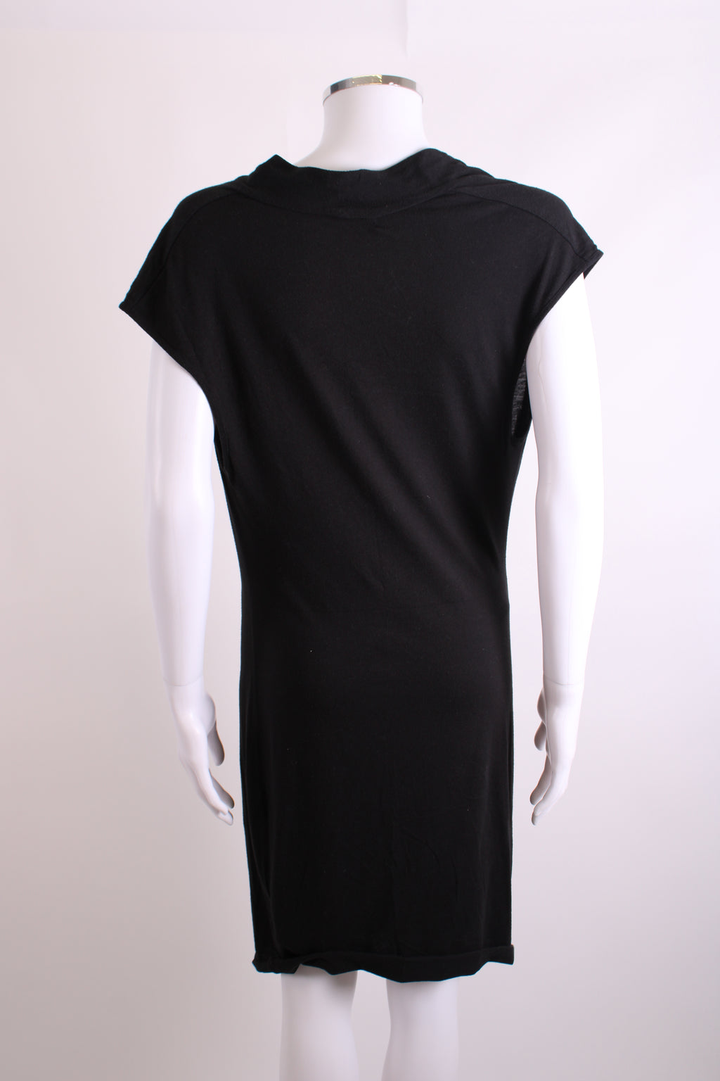 Helmut Lang Cowl Neck Jersey Dress Black M