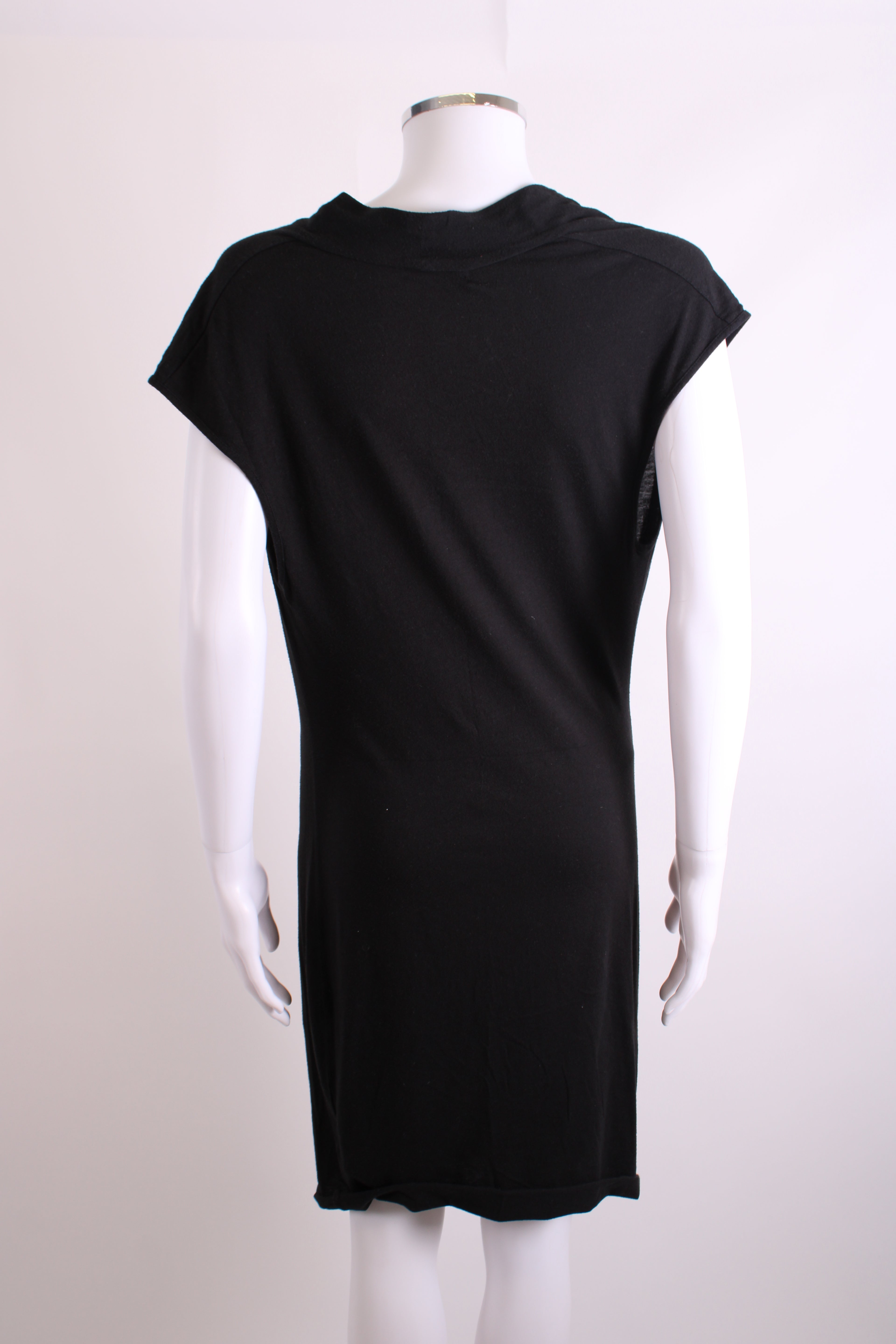 Helmut Lang Cowl Neck Jersey Dress Black M