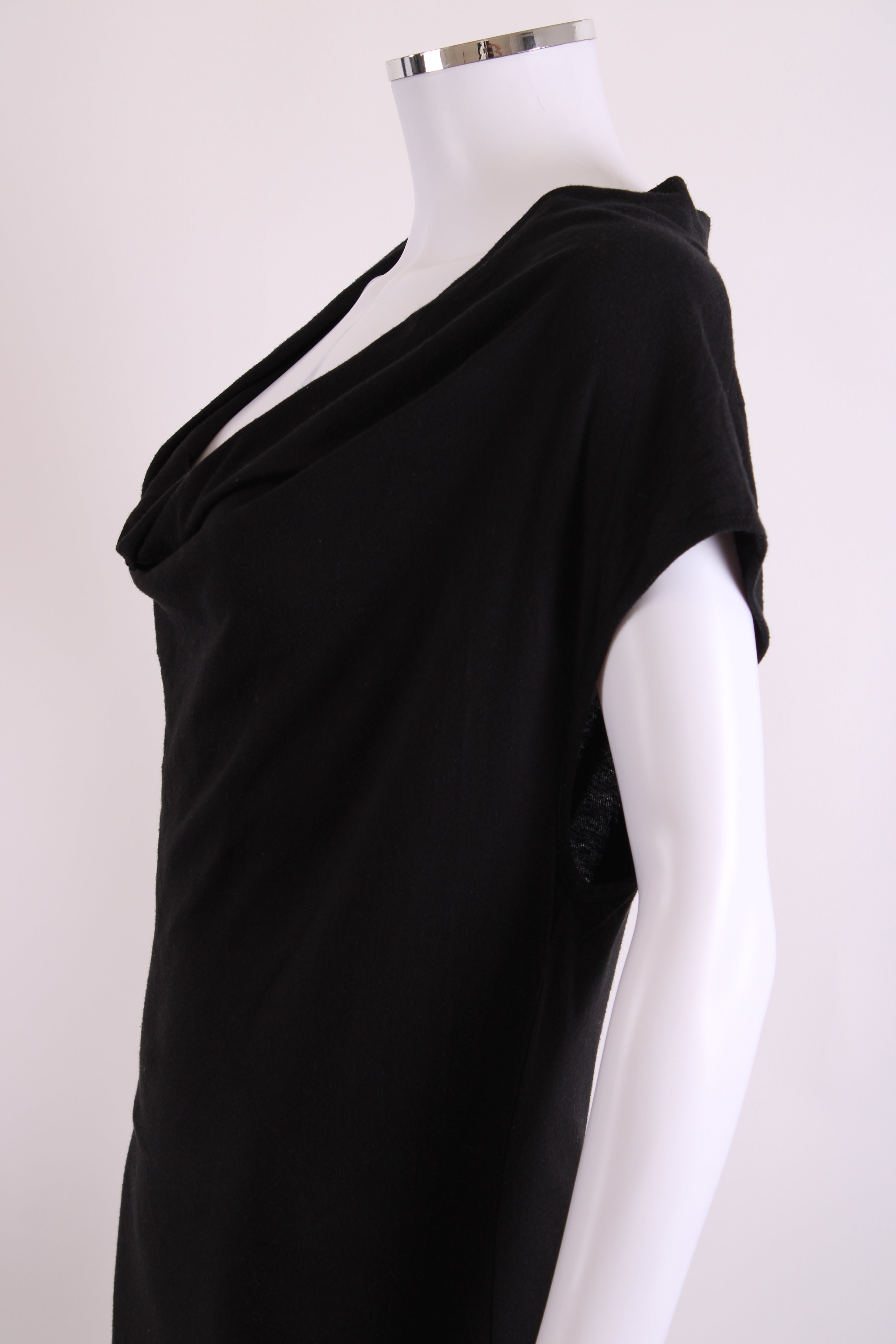 Helmut Lang Cowl Neck Jersey Dress Black M
