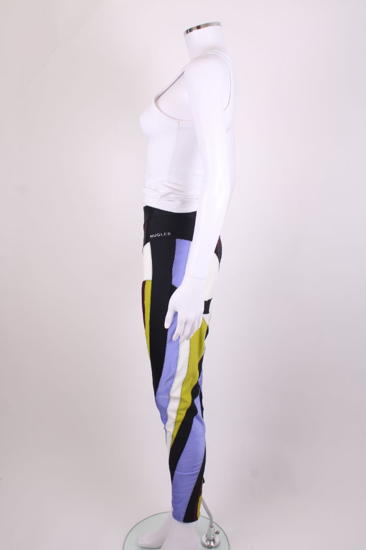 Mugler Block Colour Leggings Multi Coloured 12