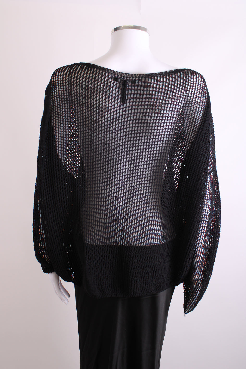 Sarah Pacini L/S Open Knit Jumper Black O/S