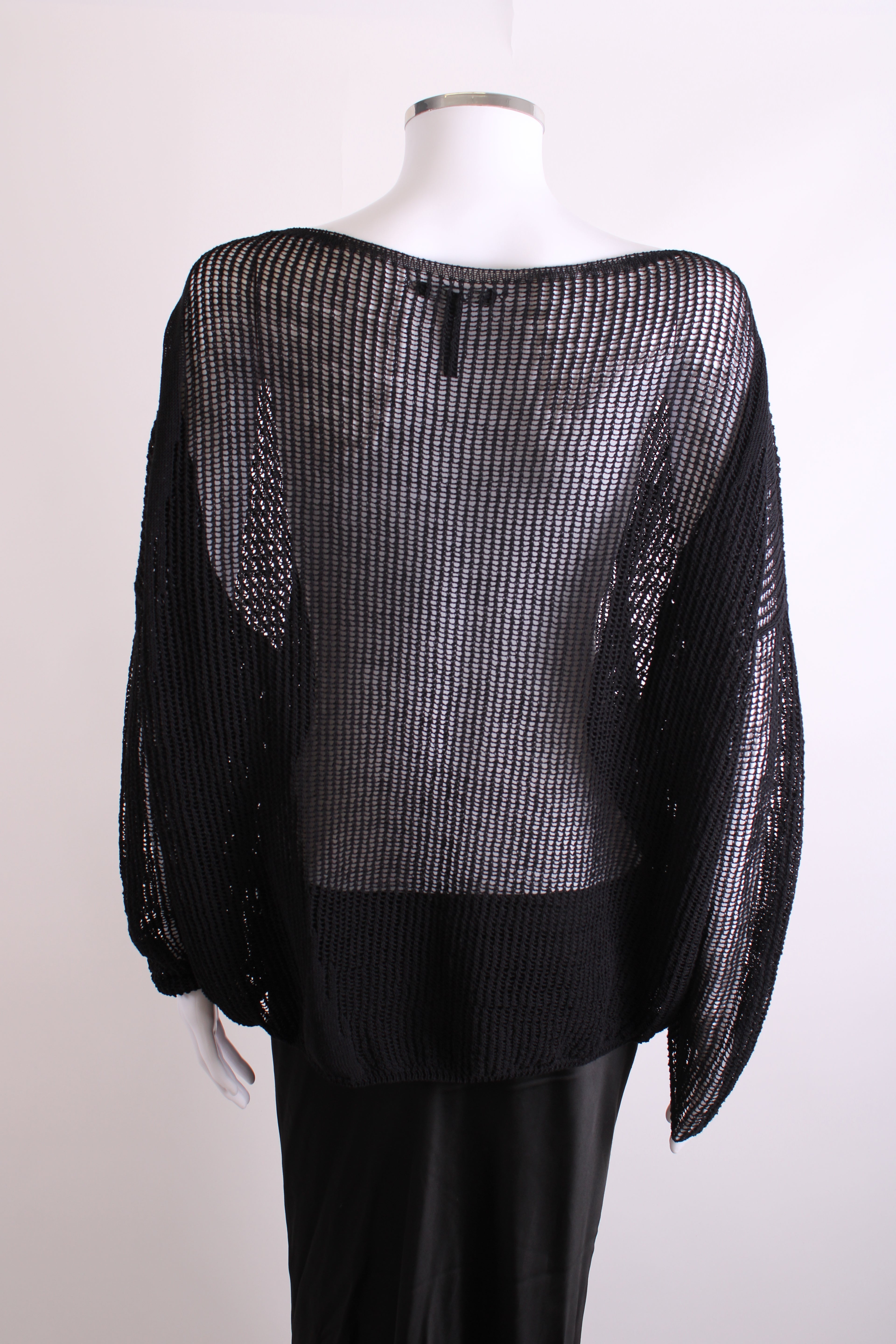Sarah Pacini L/S Open Knit Jumper Black O/S