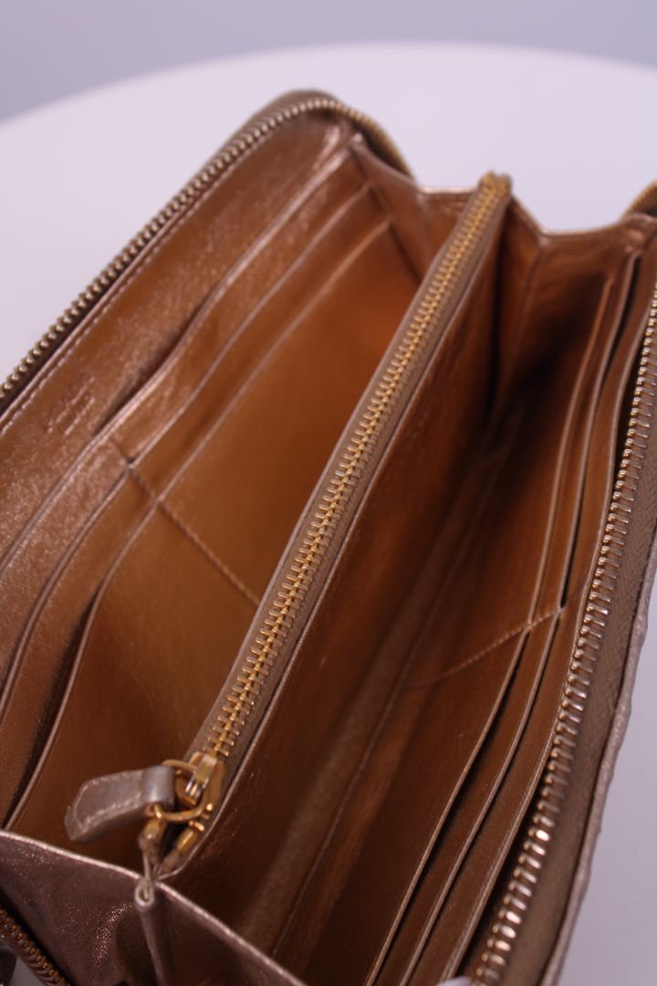 Prada Long Wallet Gold
