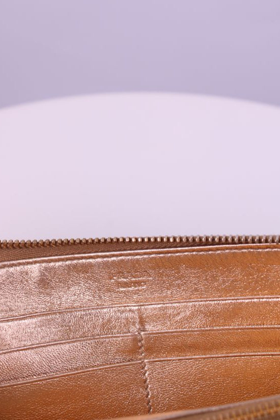 Prada Long Wallet Gold