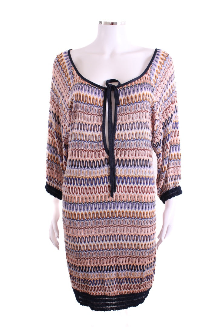 Missoni knitted beach dress Multicoloured patterned M