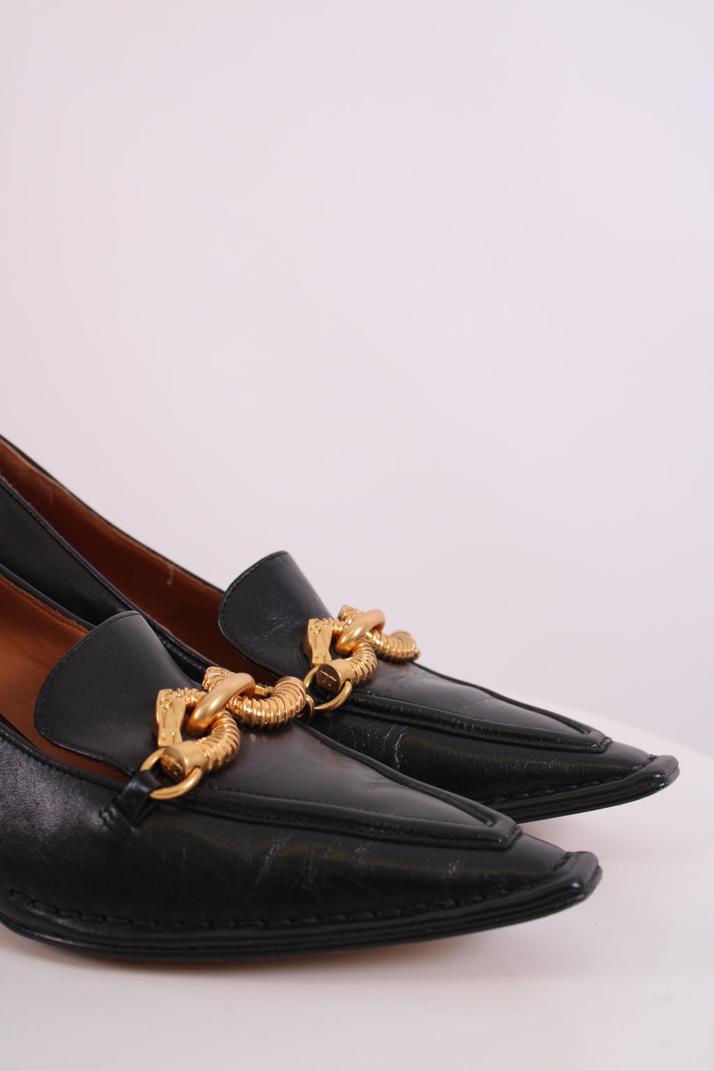 Tory Burch Chain Detail Heels Black 5