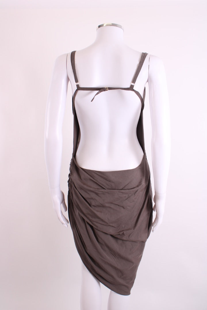 Jacquemus S/S Ruched Mini Dress Brown 14