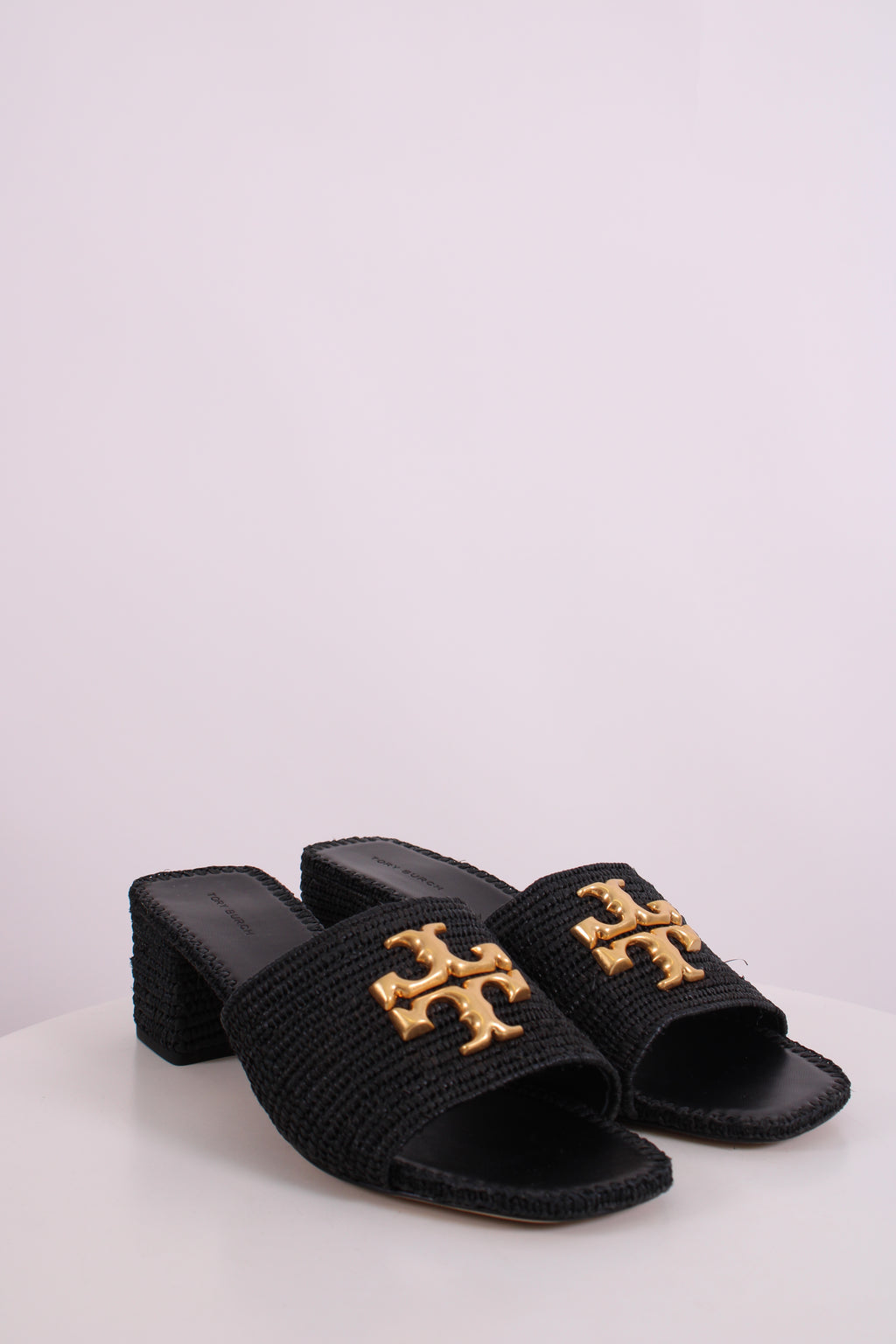 Tory Burch Eleanor Raffia Sandal Black 7