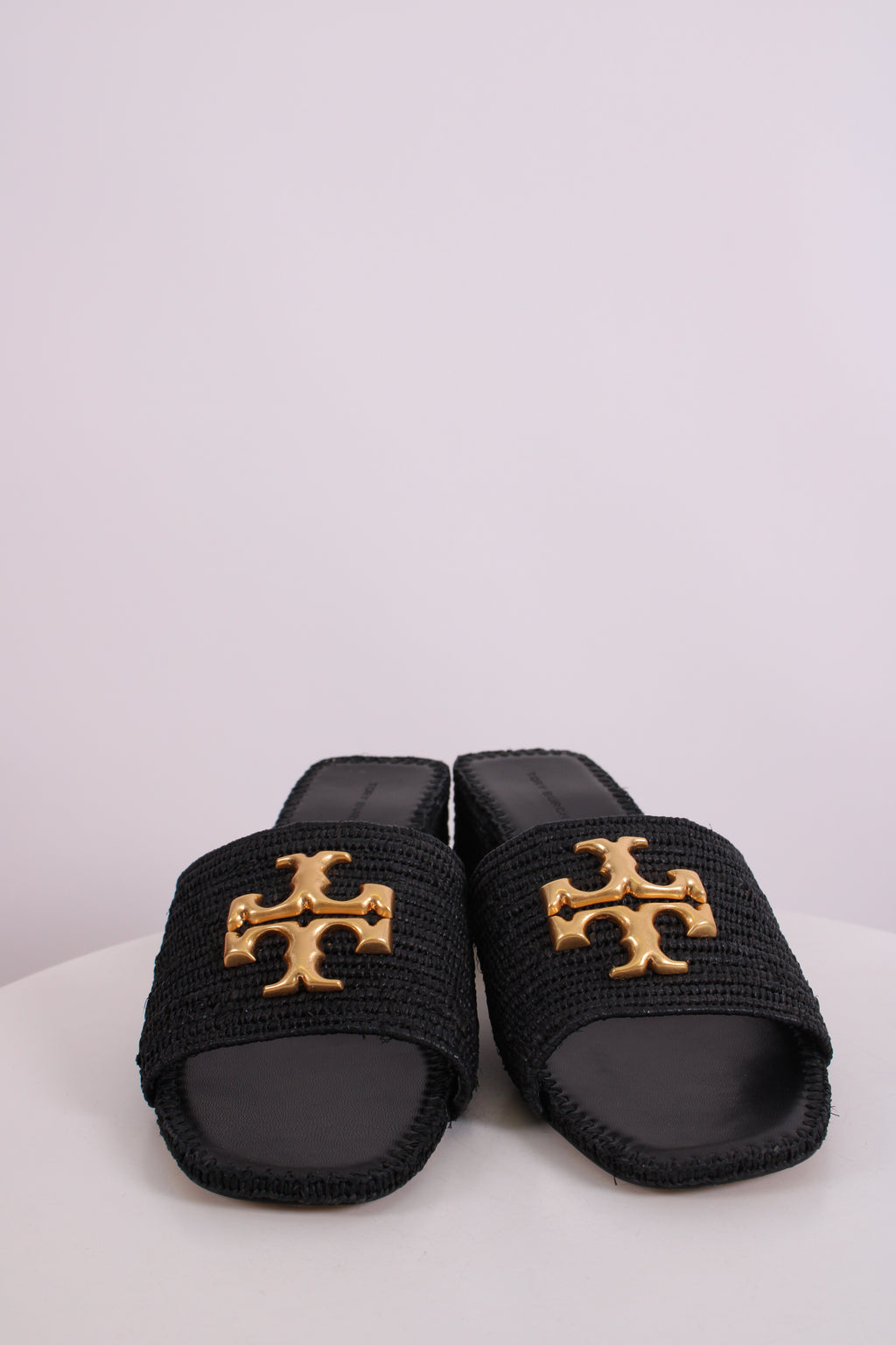 Tory Burch Eleanor Raffia Sandal Black 7