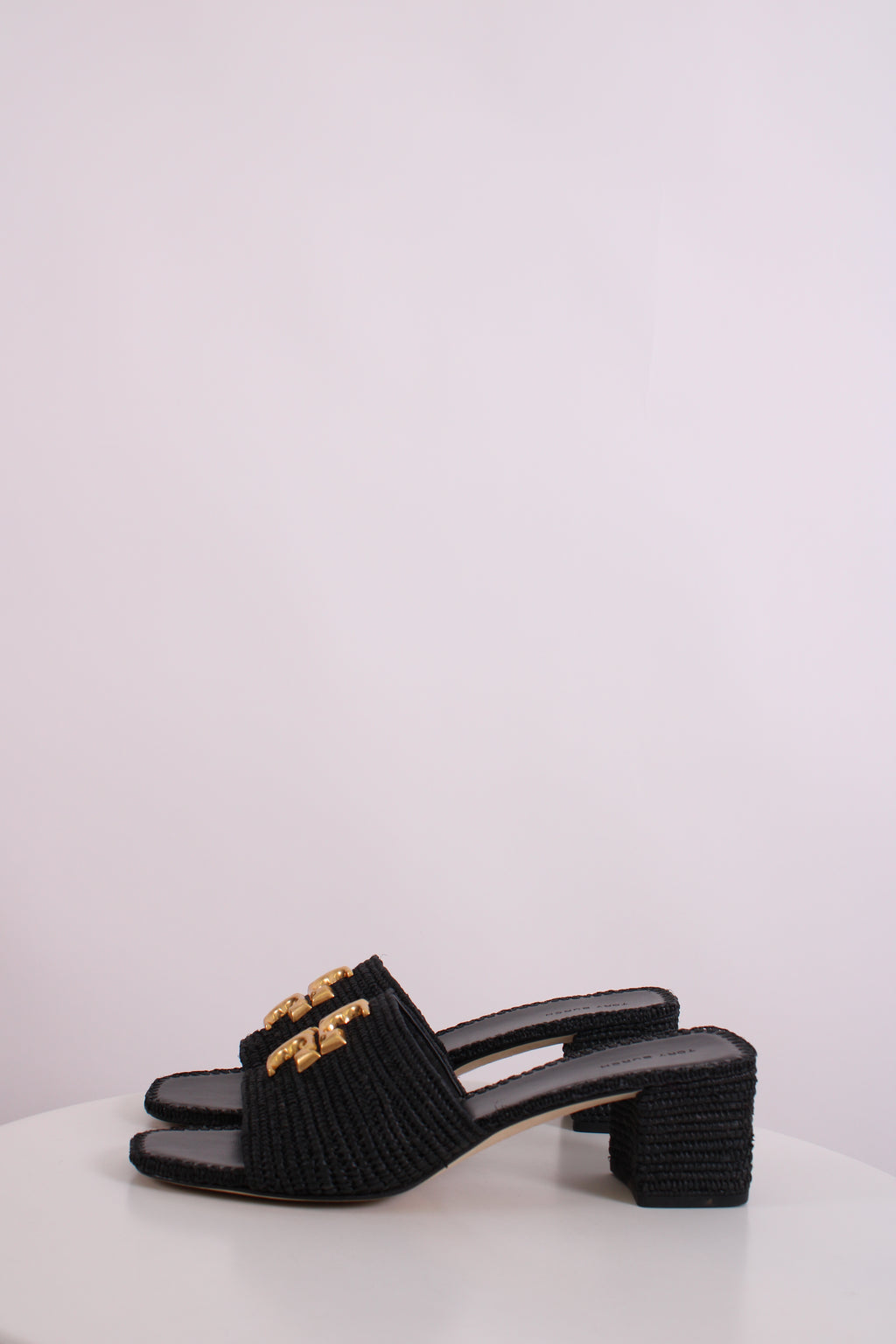 Tory Burch Eleanor Raffia Sandal Black 7