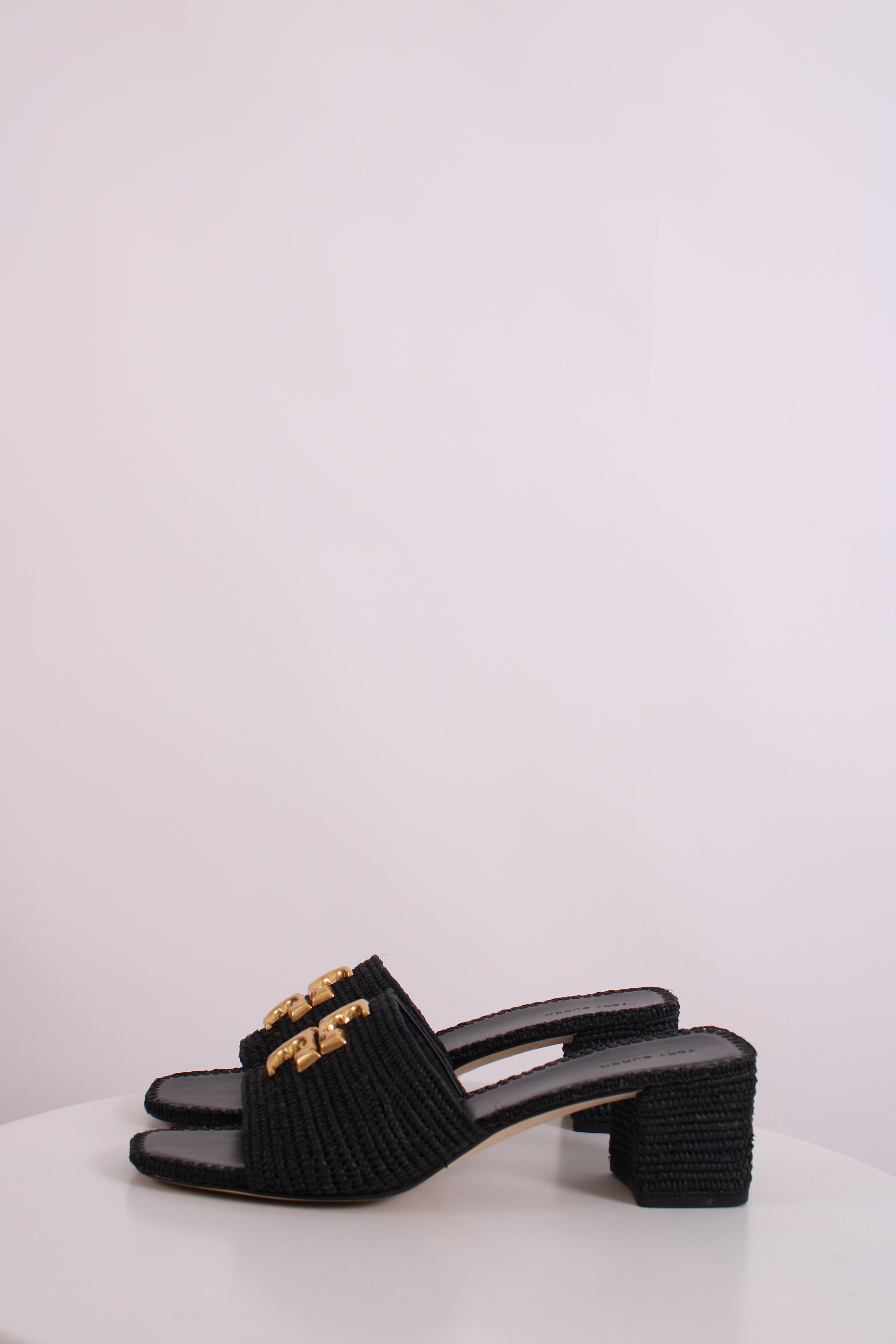 Tory Burch Eleanor Raffia Sandal Black 7