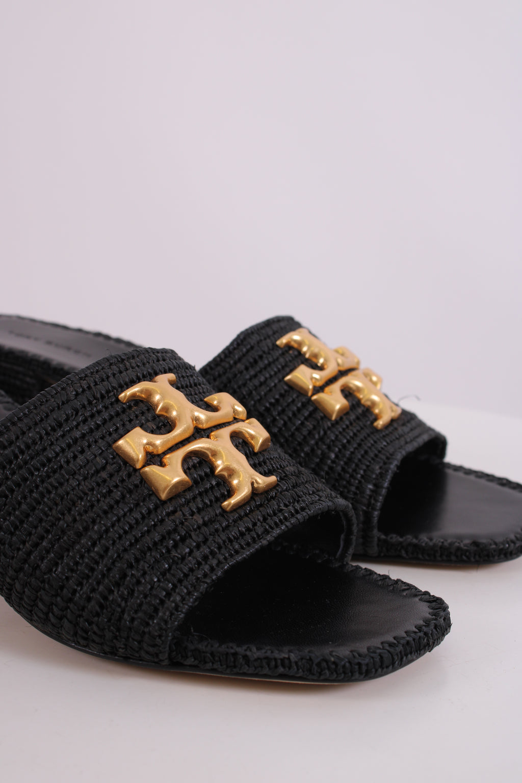 Tory Burch Eleanor Raffia Sandal Black 7