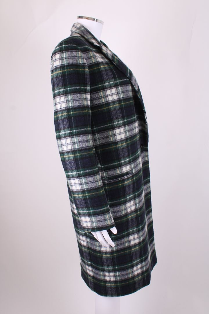 Claudie Pierlot Check Coat Green/ Navy 10
