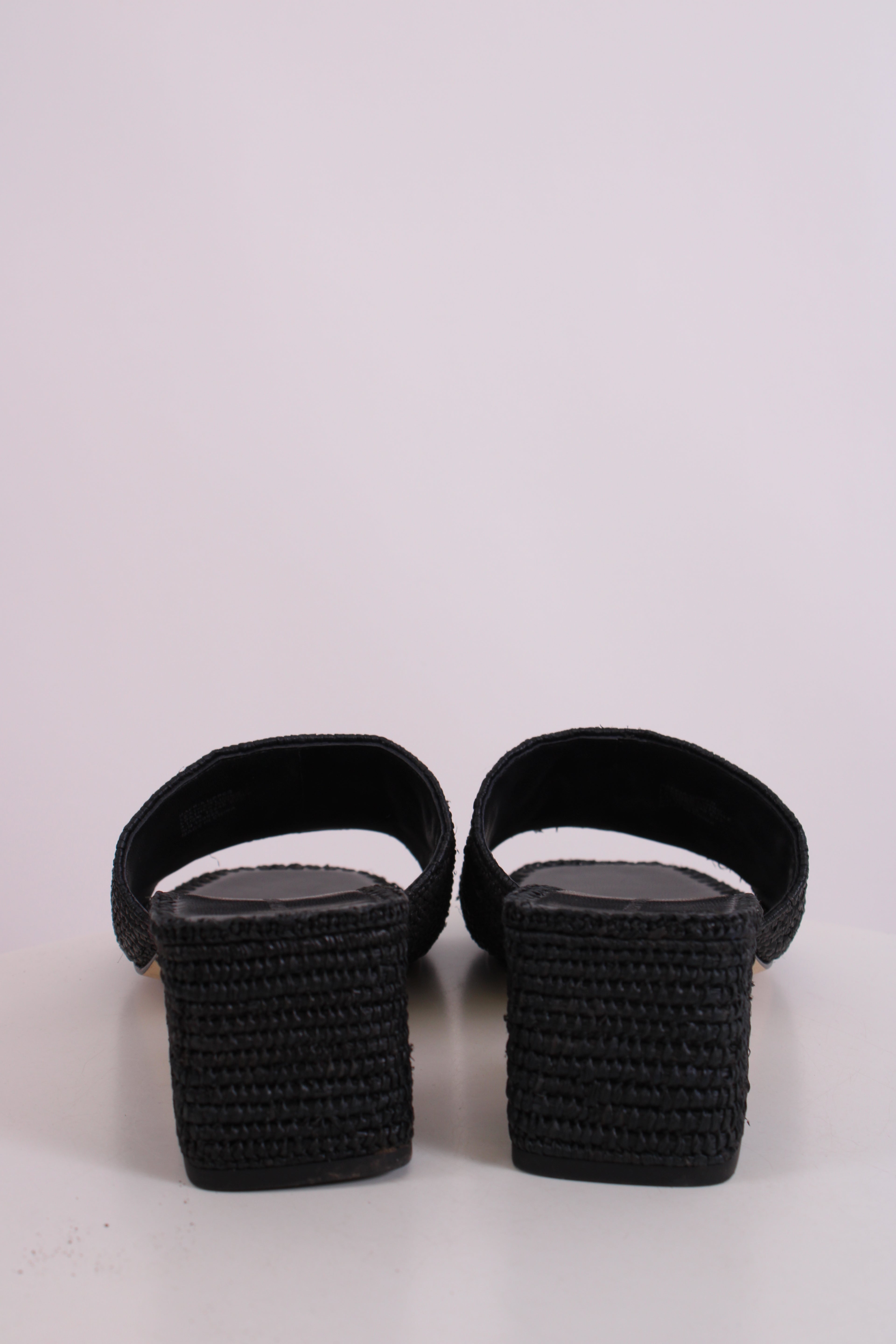 Tory Burch Eleanor Raffia Sandal Black 7