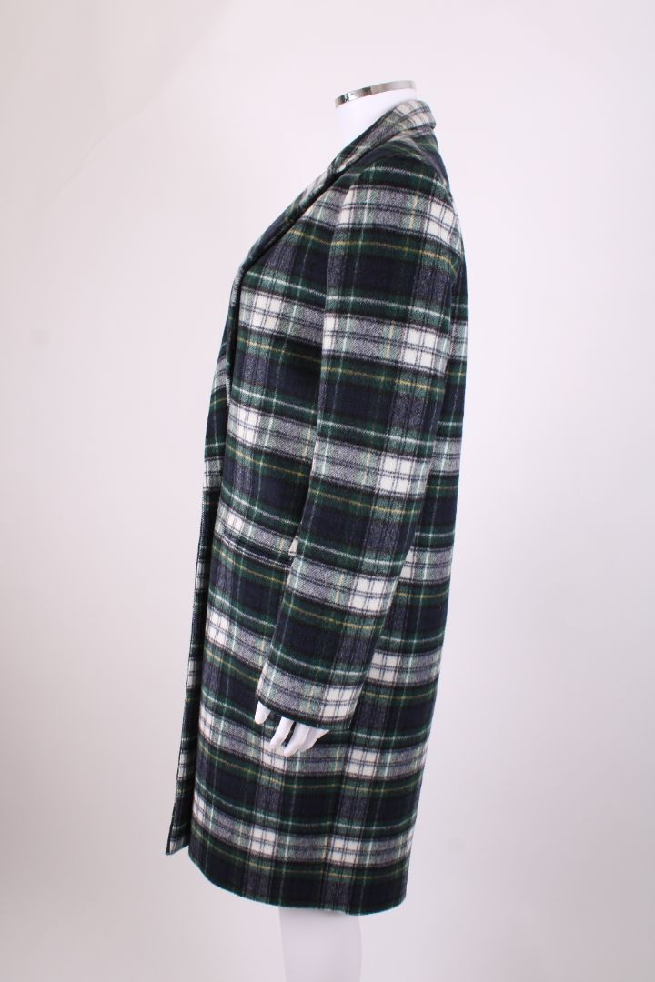 Claudie Pierlot Check Coat Green/ Navy 10