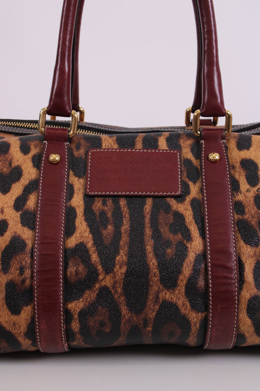 Dolce & Gabbana Miss Escape Bowling Bag Leopard Print