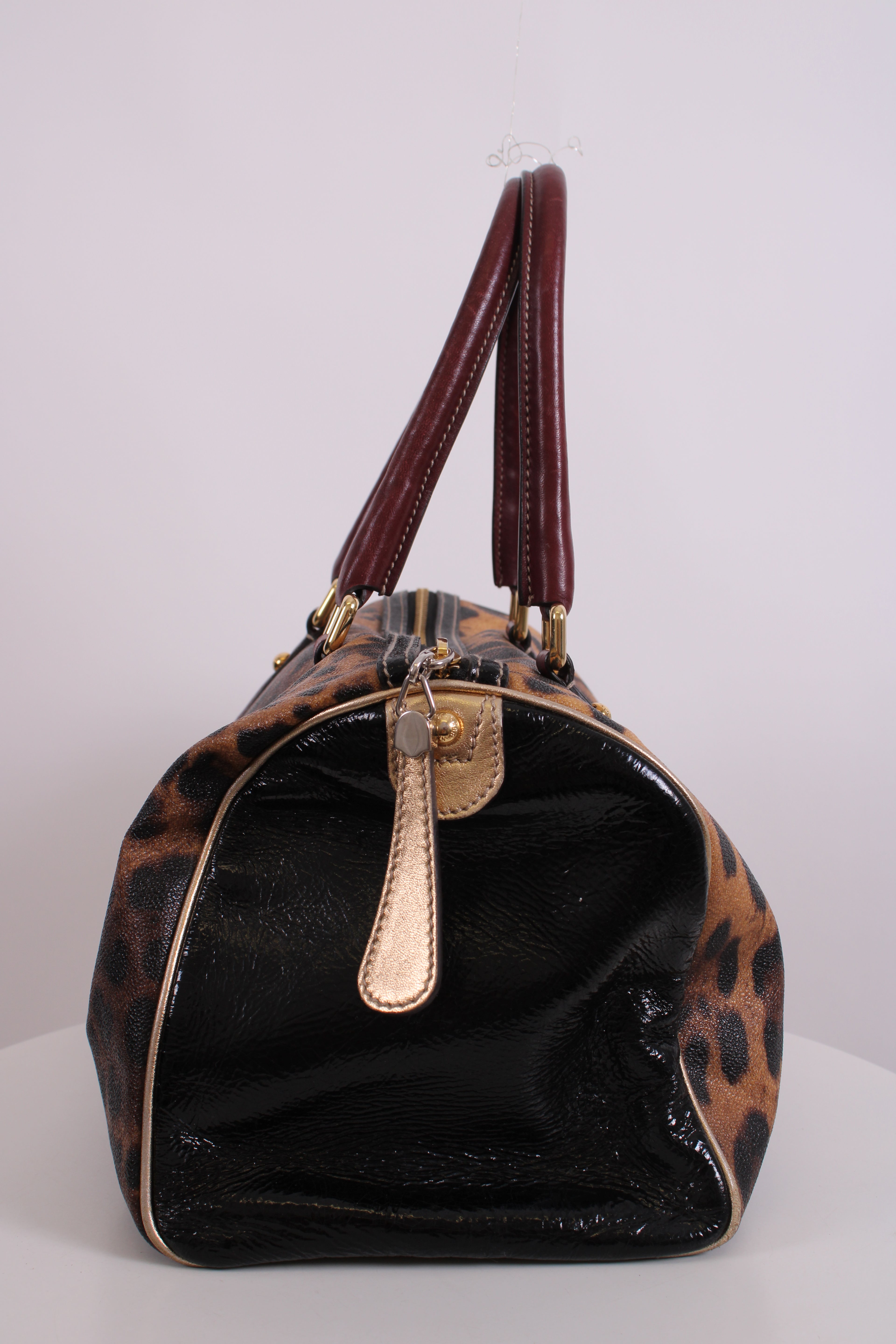 Dolce & Gabbana Miss Escape Bowling Bag Leopard Print