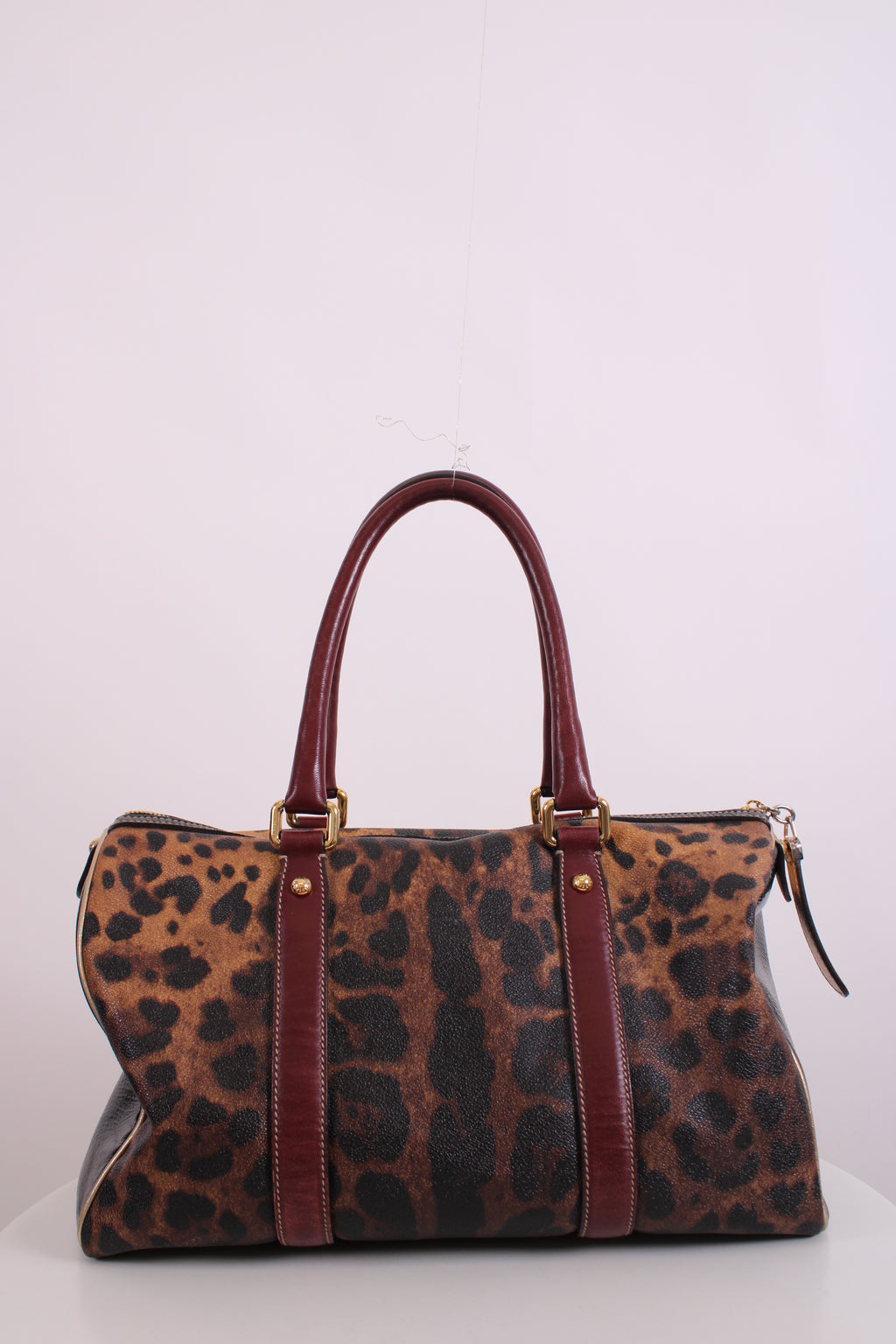 Dolce & Gabbana Miss Escape Bowling Bag Leopard Print