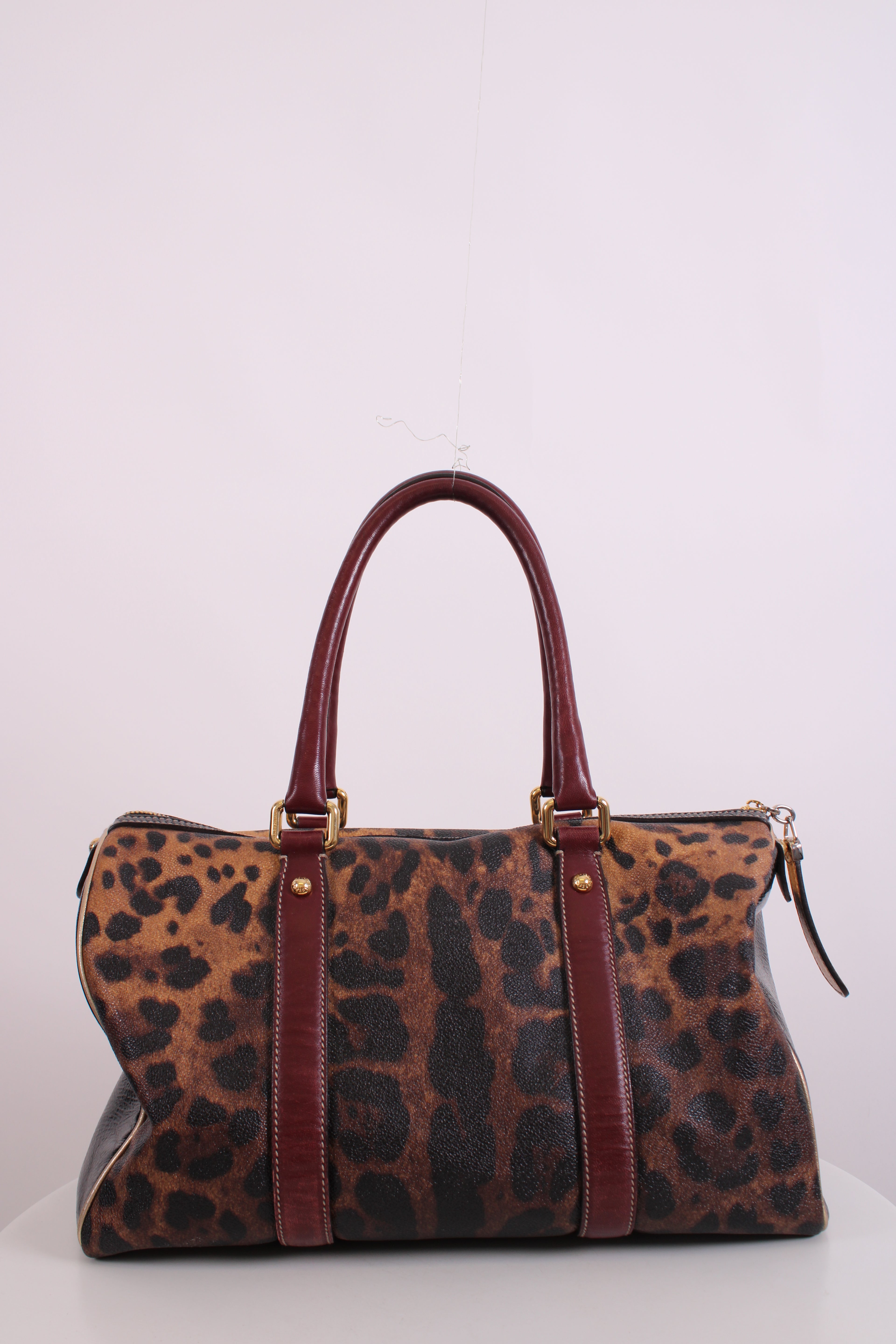 Dolce & Gabbana Miss Escape Bowling Bag Leopard Print