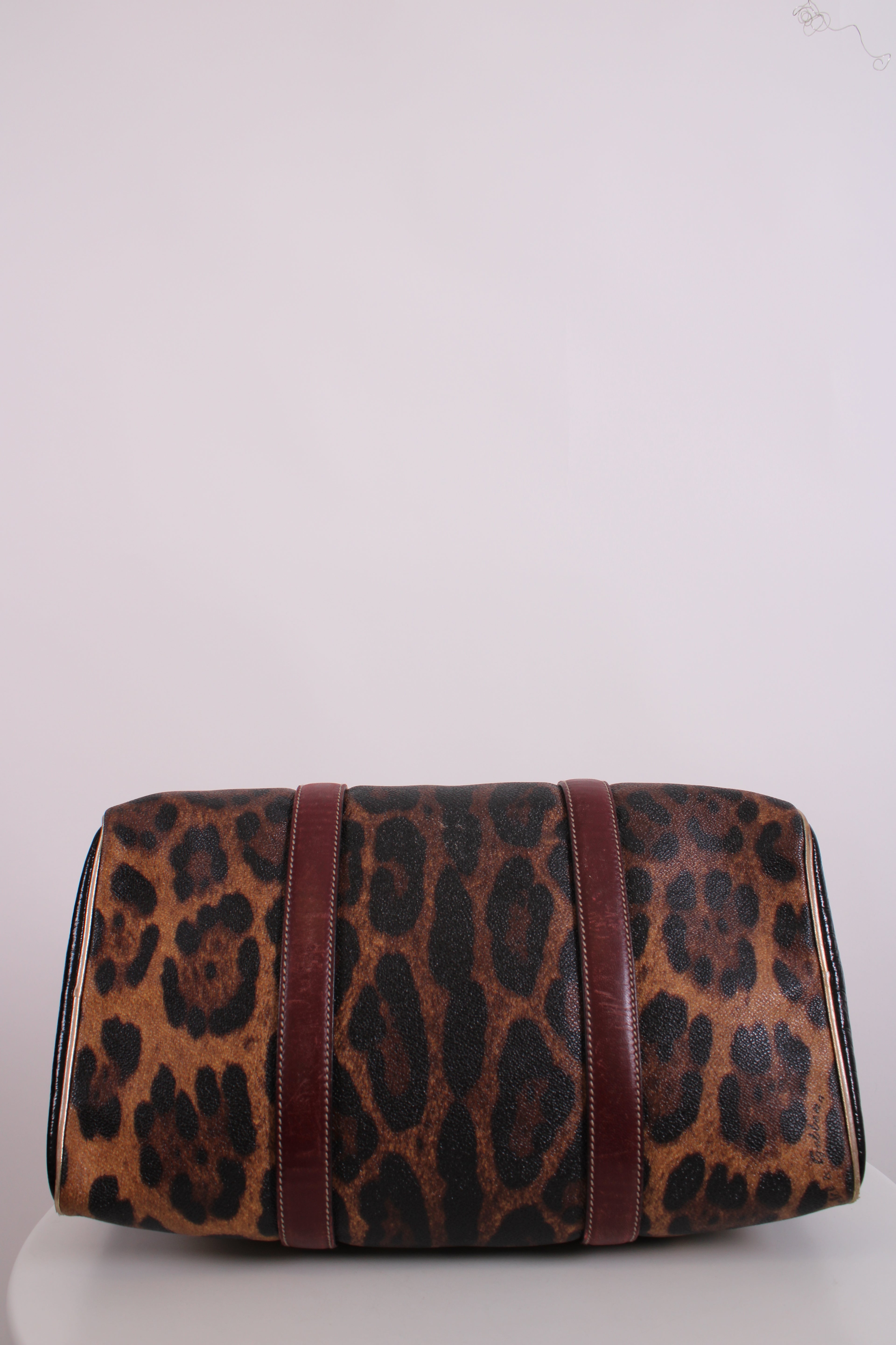 Dolce & Gabbana Miss Escape Bowling Bag Leopard Print