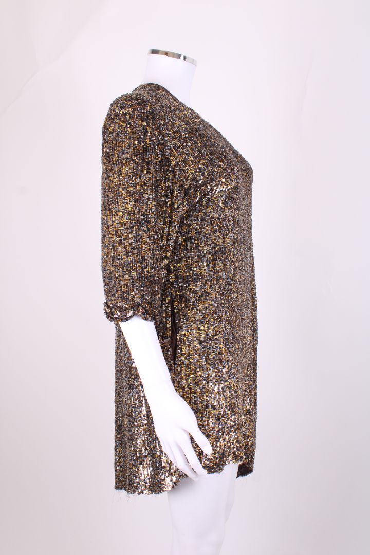 3.1 Phillip Lim S/S Sequin Tunic Dress Gold M