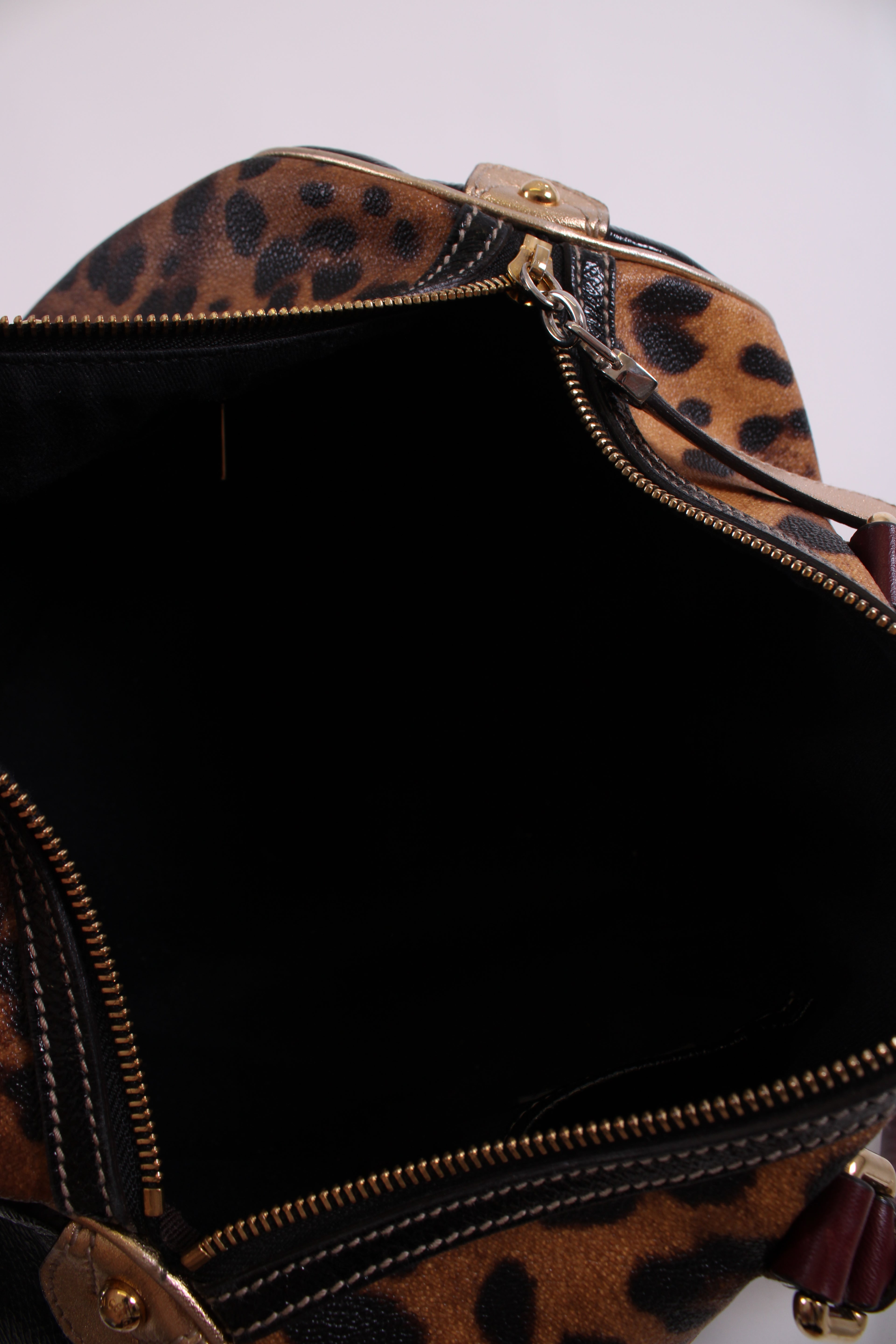 Dolce & Gabbana Miss Escape Bowling Bag Leopard Print