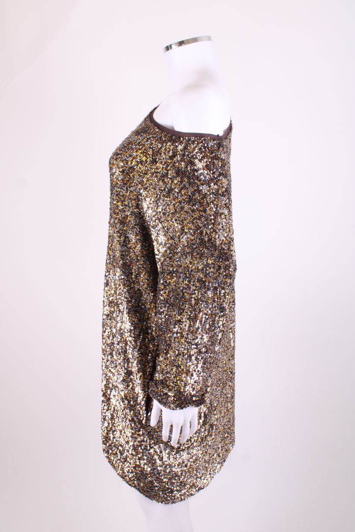 3.1 Phillip Lim S/S Sequin Tunic Dress Gold M