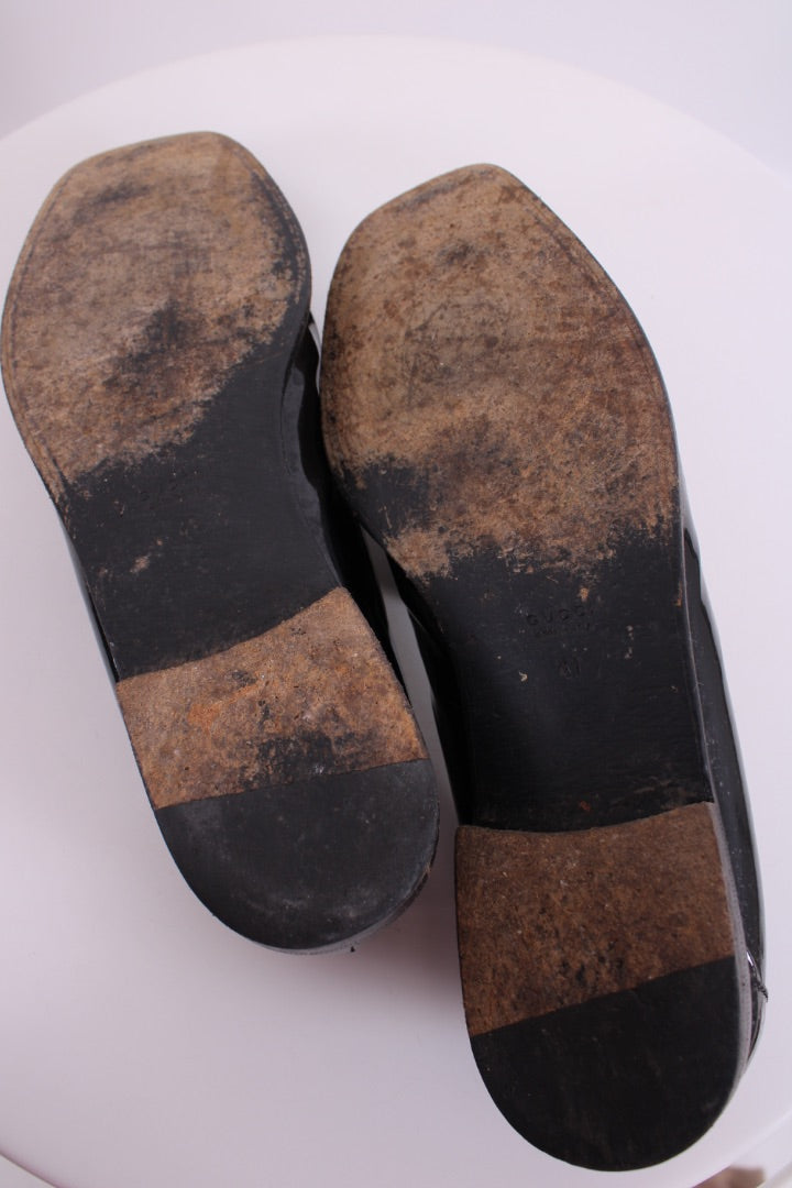 Gucci Patent Horsebit Loafers Black 41
