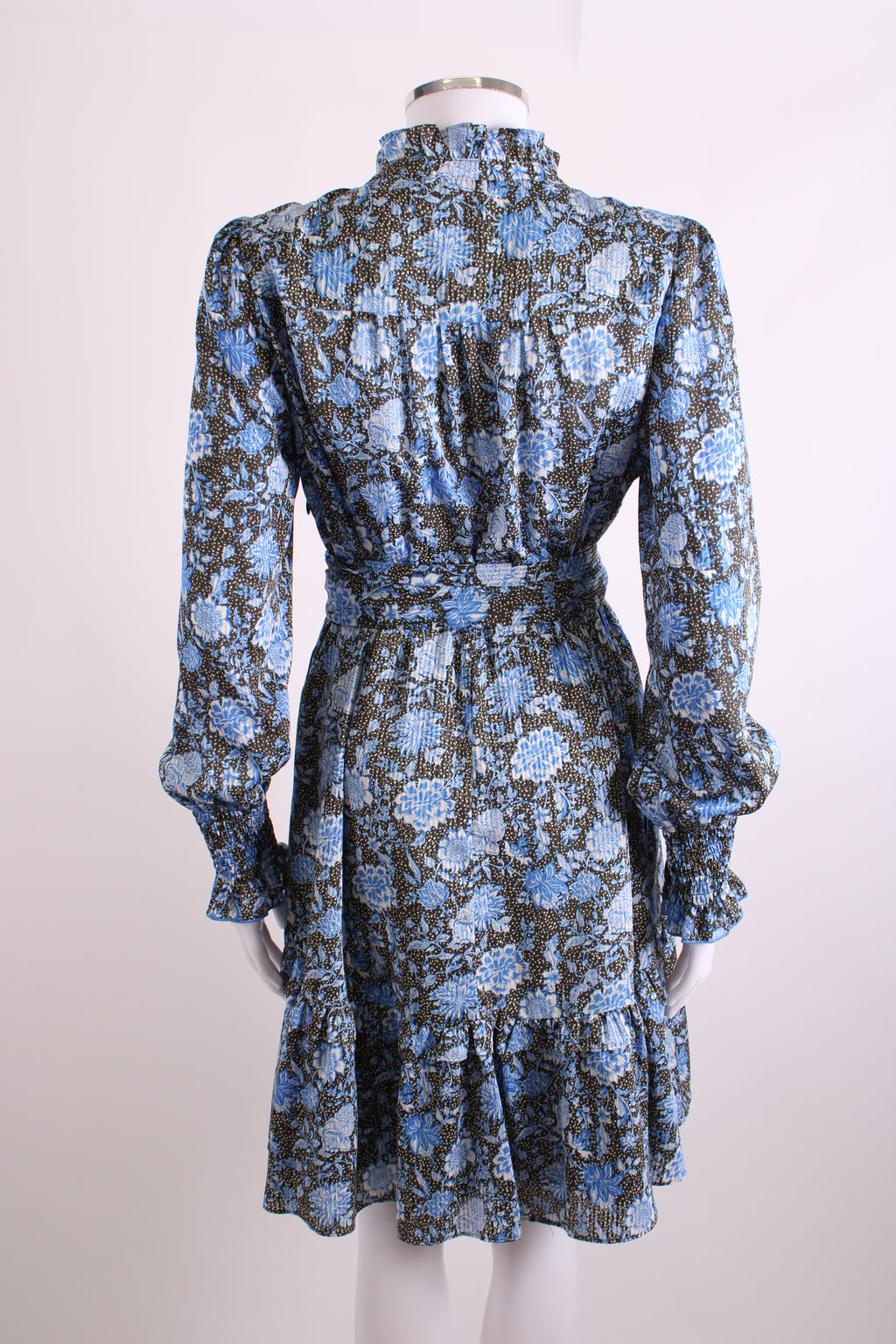 ME+EM L/S Floral Dress Blue/ Black 12