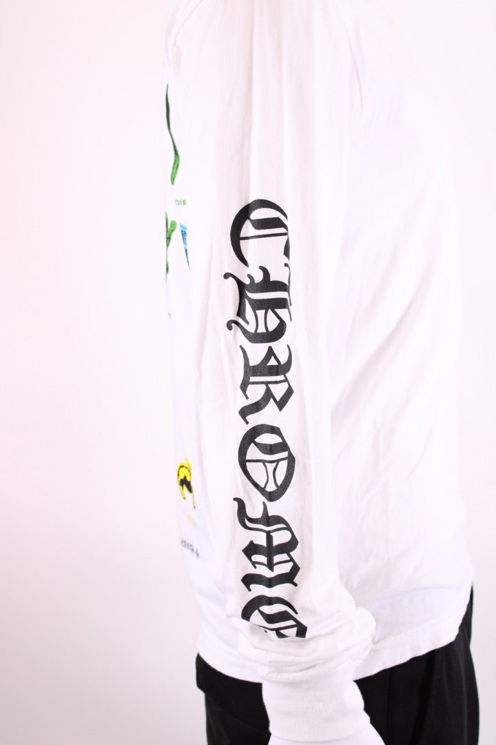 Chrome Hearts L/S Print Back T-shirt White/ Multi Coloured M