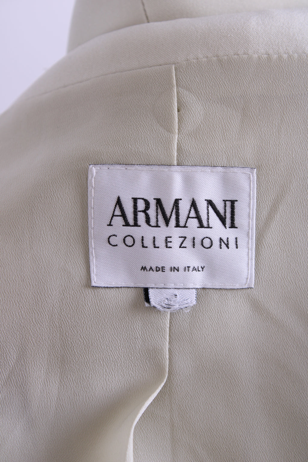 Armani Collezioni Ruffle Collar Button Detail Blazer Green M
