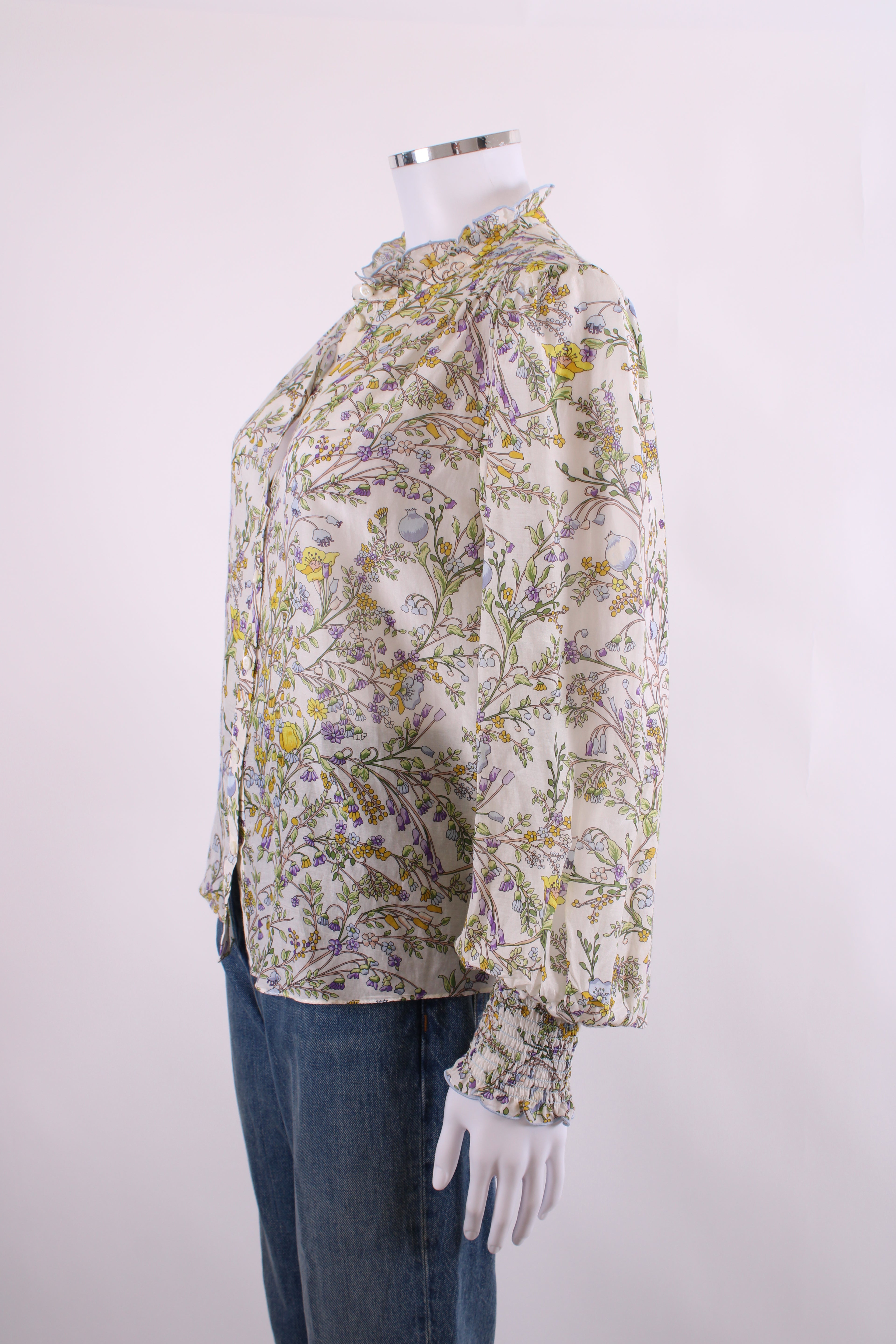 ME+EM L/S Floral Blouse White/ Yellow 12