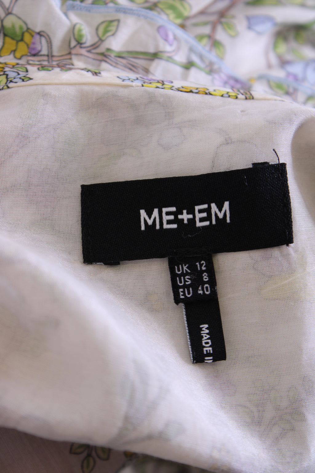 ME+EM L/S Floral Blouse White/ Yellow 12