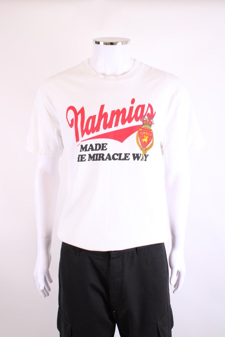 Nahmias Slogan T-shirt White/ Red M