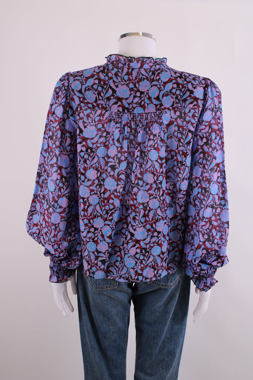 ME+EM L/S Floral Blouse Blue/ Purple 12