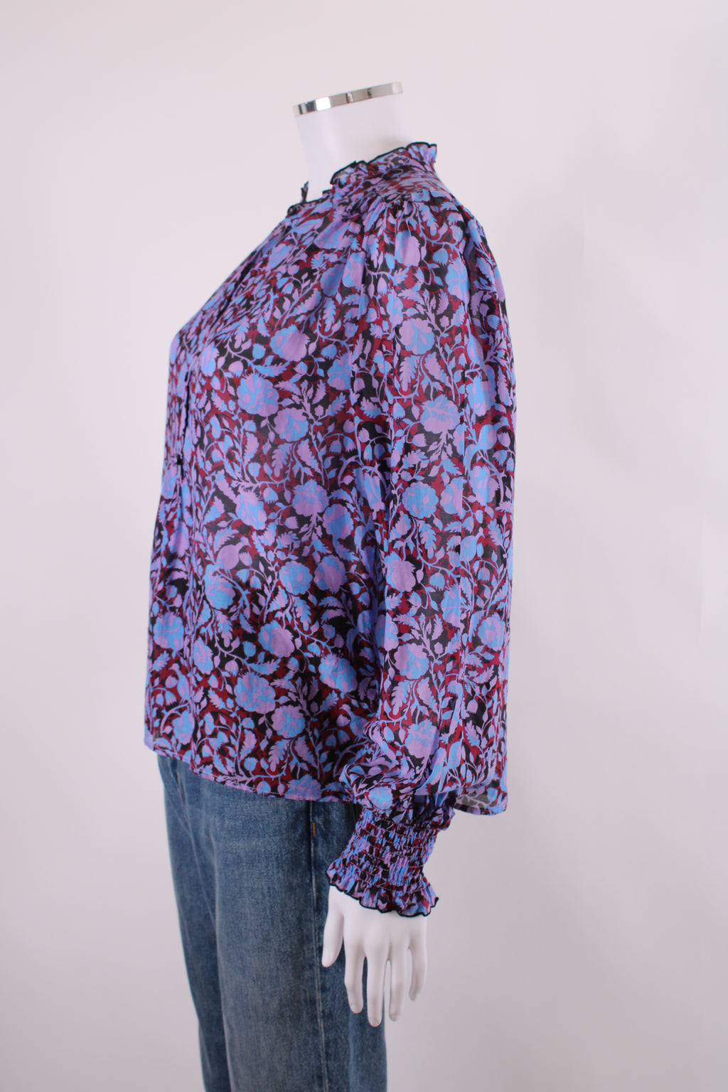 ME+EM L/S Floral Blouse Blue/ Purple 12