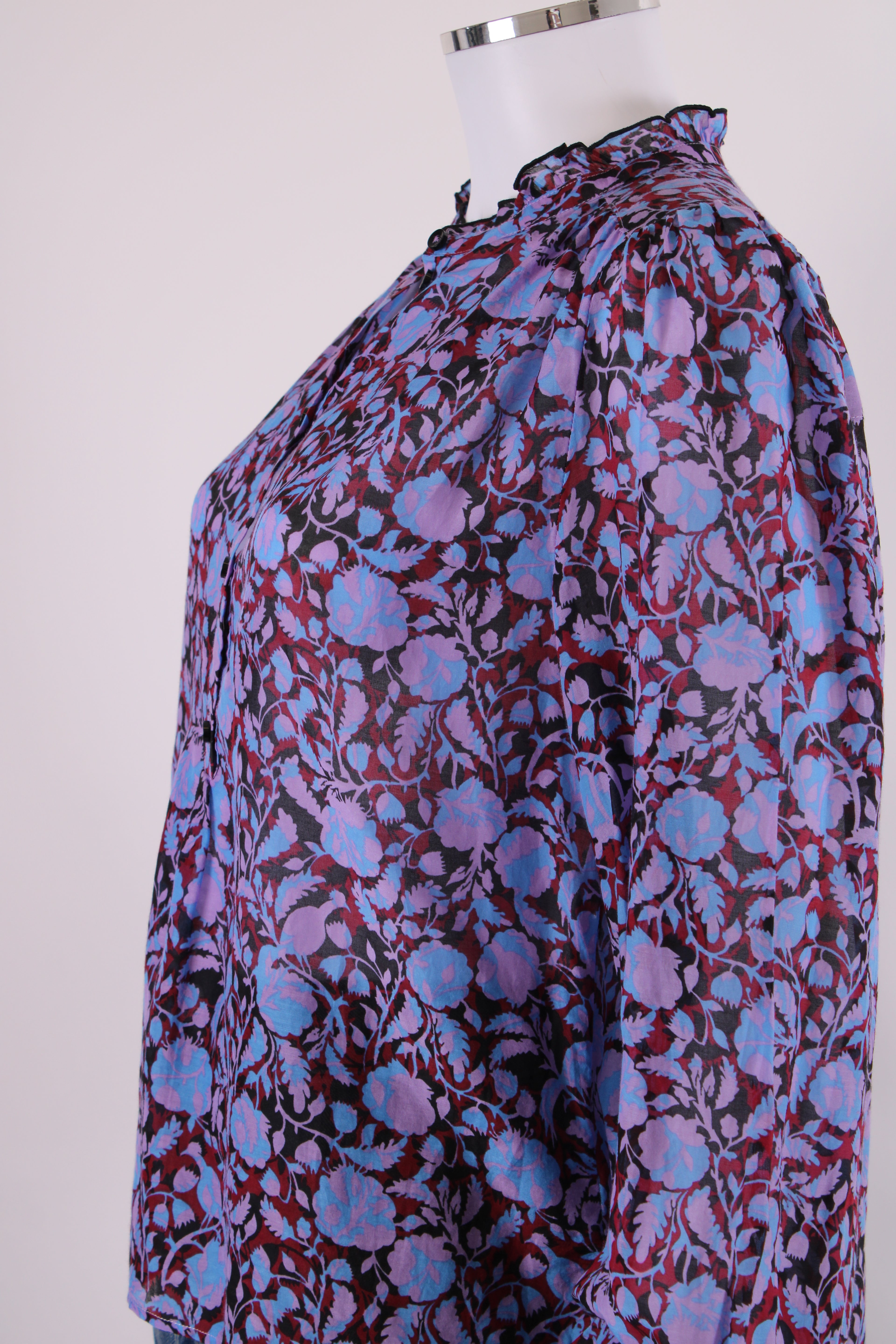 ME+EM L/S Floral Blouse Blue/ Purple 12
