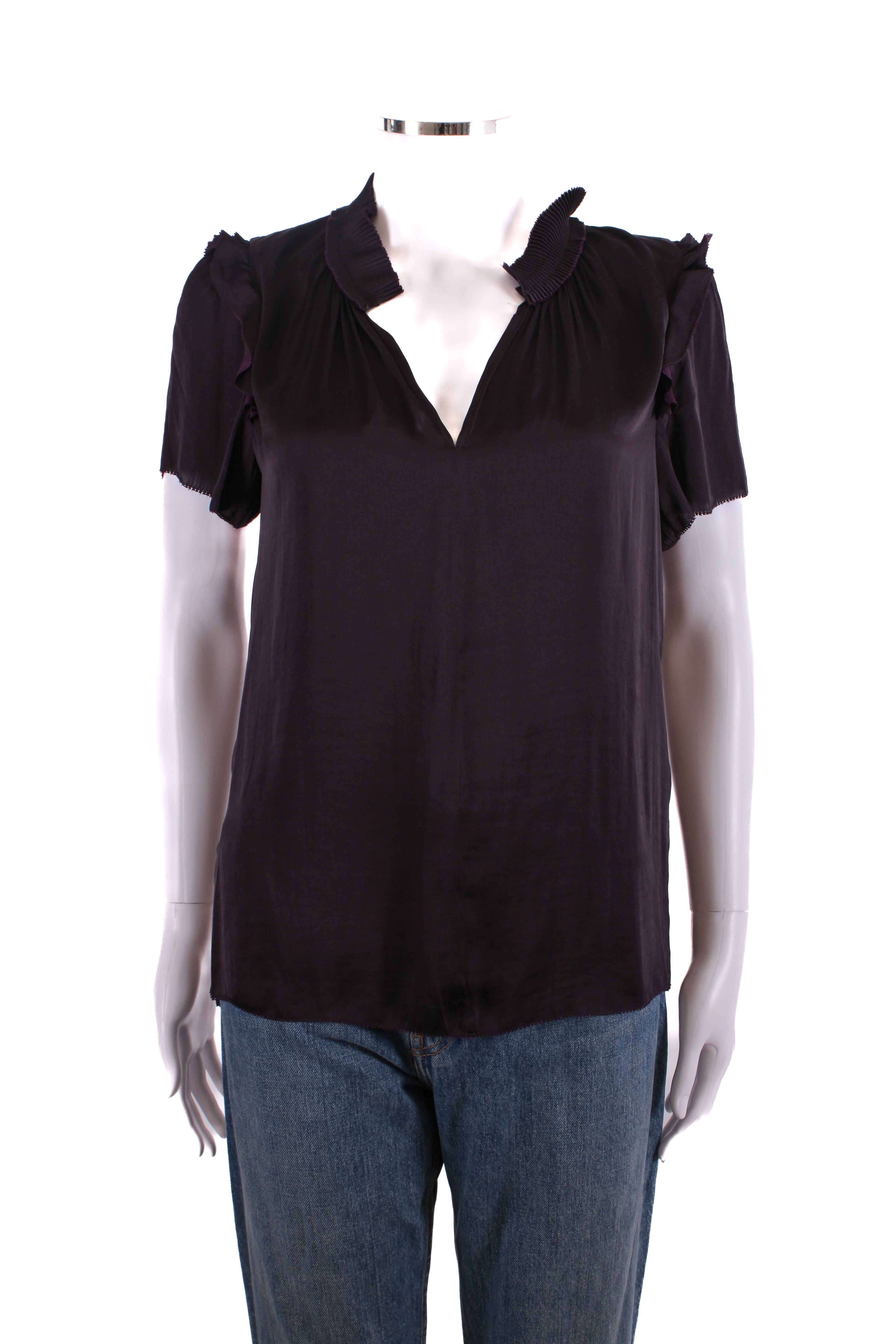Jigsaw Ruffle Detail Blouse Purple 8