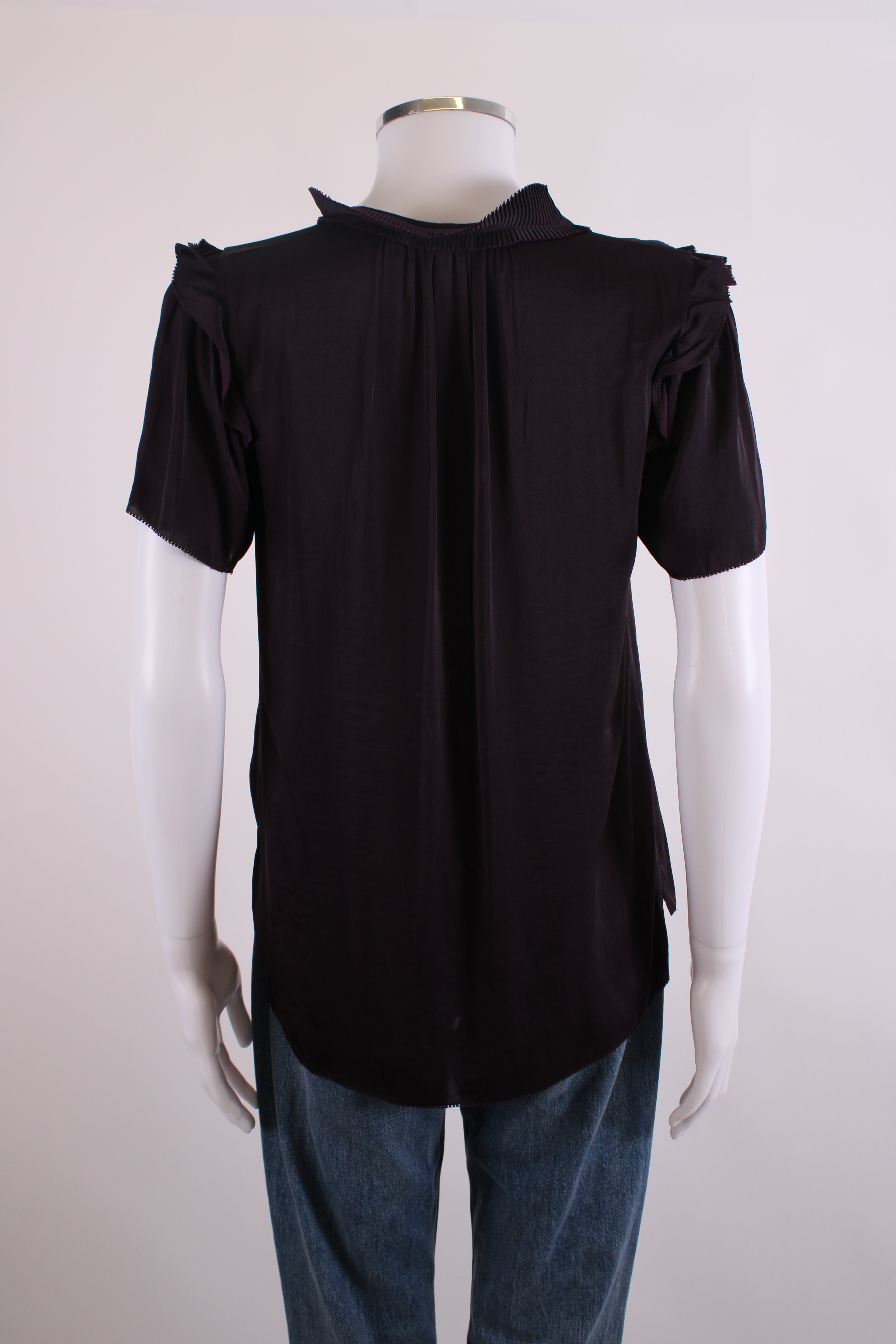 Jigsaw Ruffle Detail Blouse Purple 8