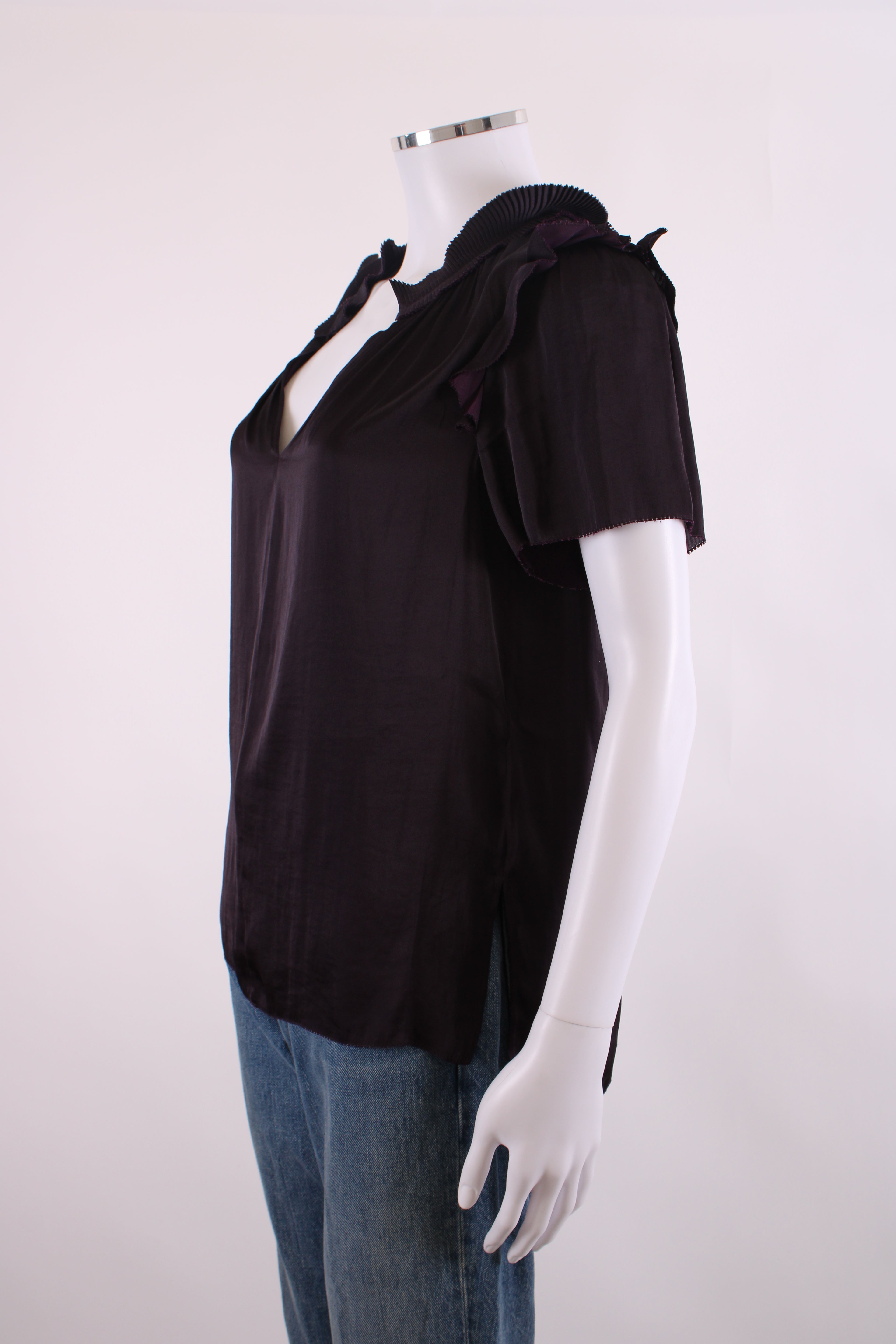 Jigsaw Ruffle Detail Blouse Purple 8