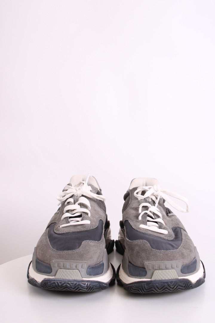 Balenciaga Triple S Suede Trainers Grey/ White 41