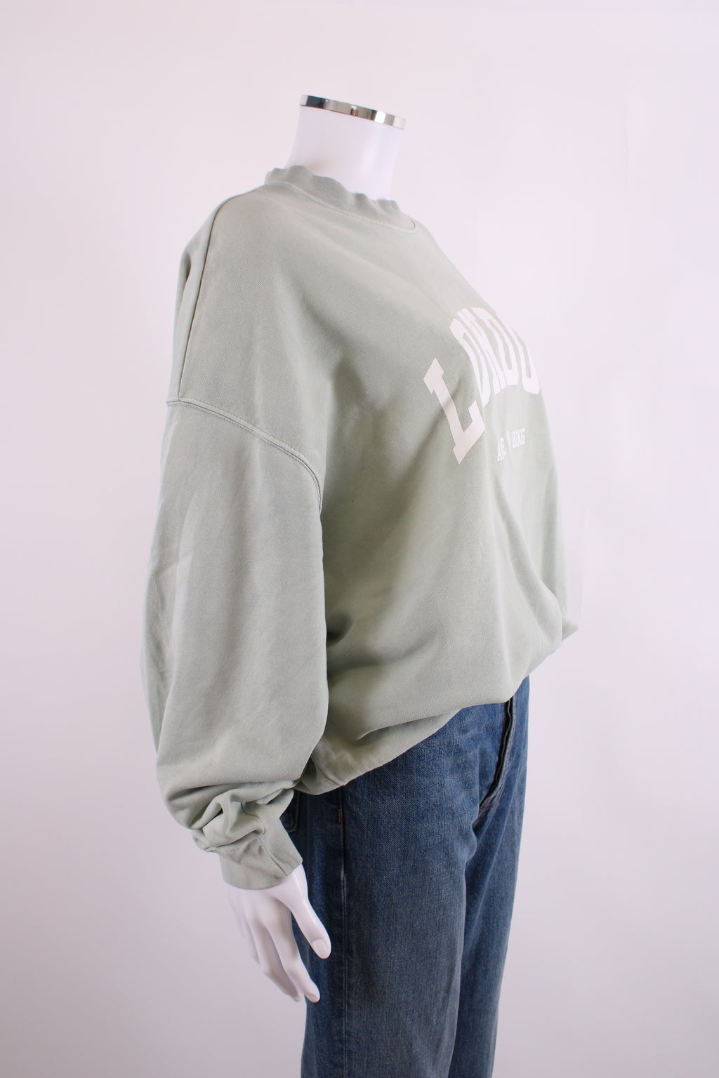 Anine Bing Logo Sweatshirt Mint M
