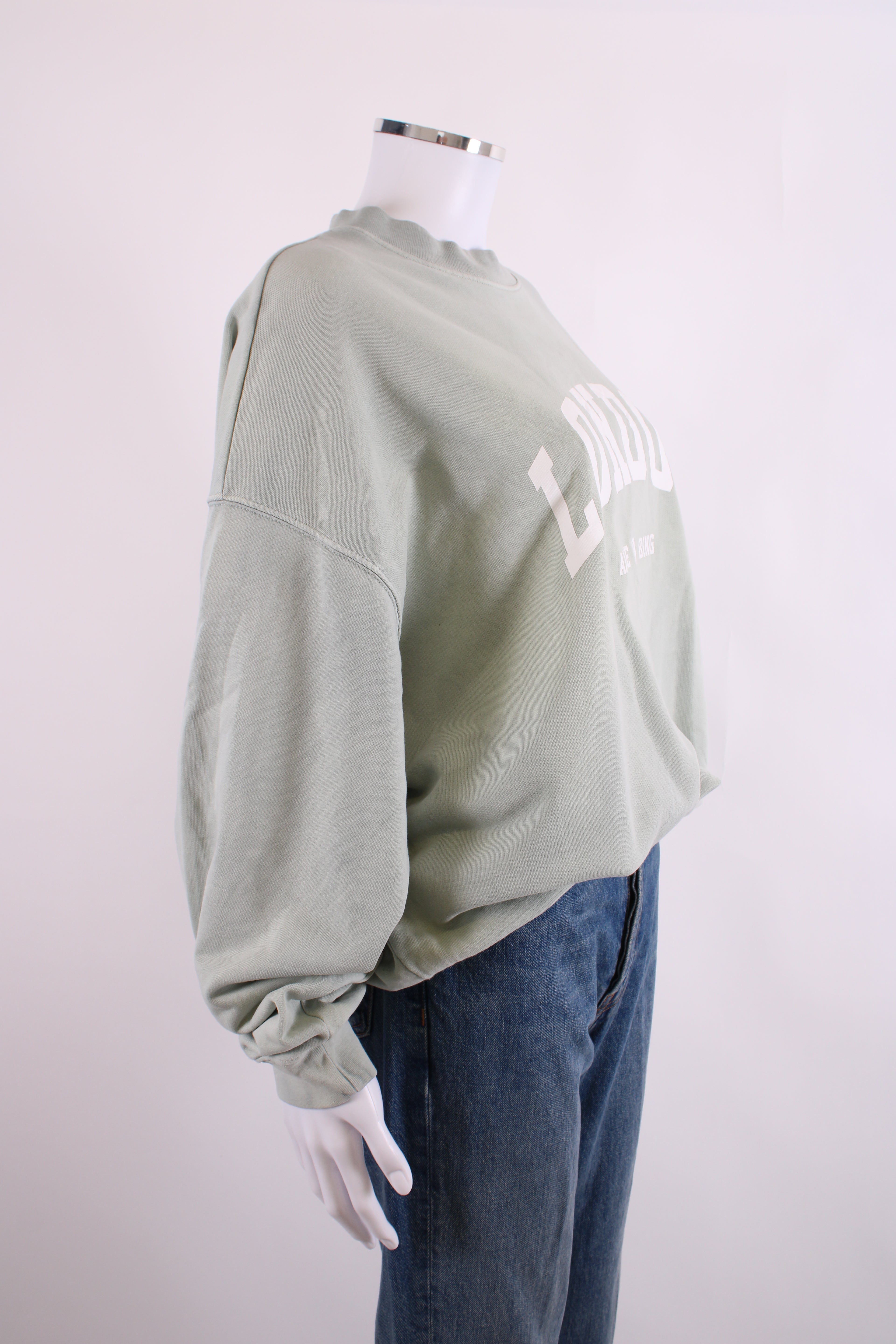Anine Bing Logo Sweatshirt Mint M