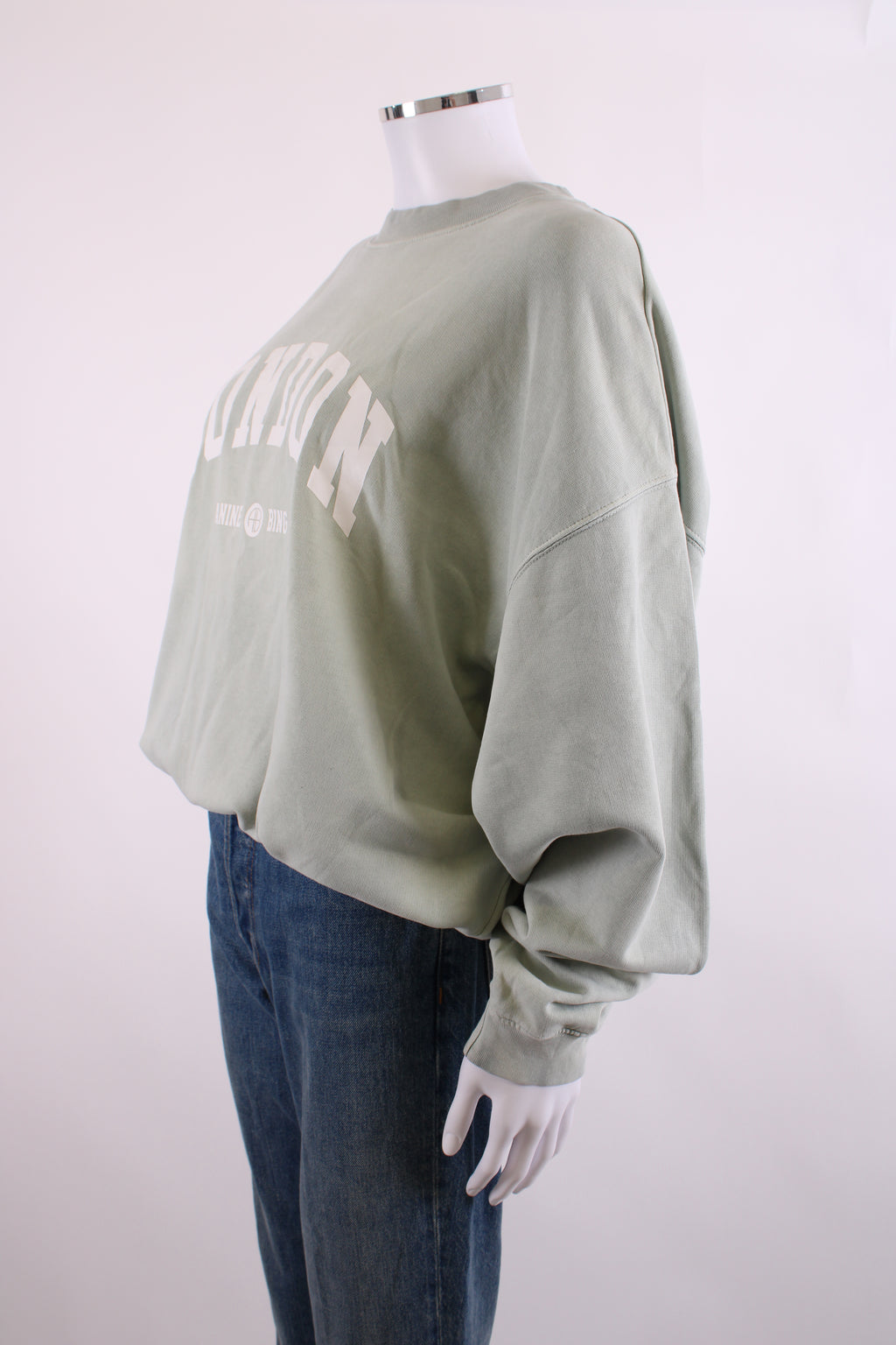 Anine Bing Logo Sweatshirt Mint M