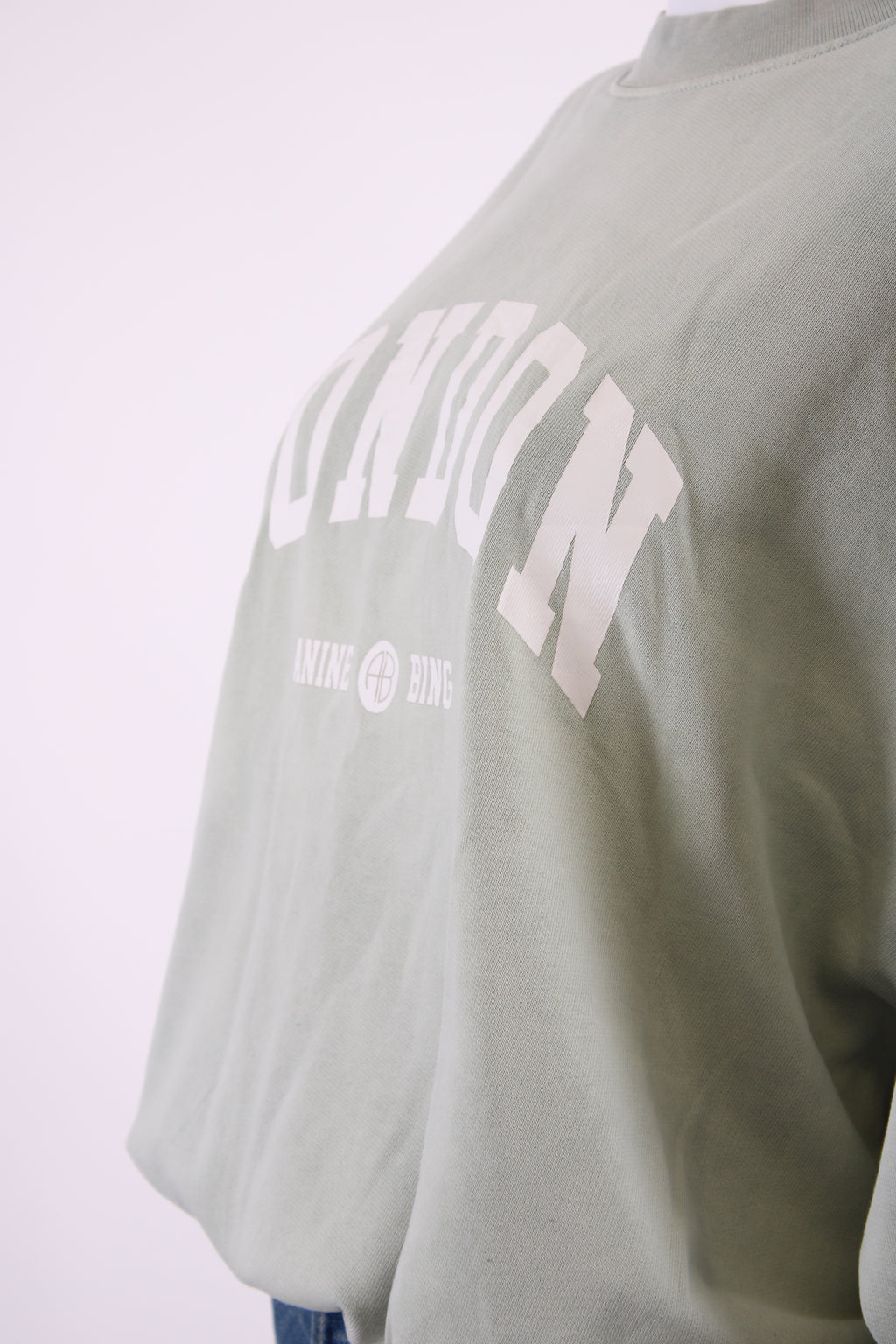 Anine Bing Logo Sweatshirt Mint M